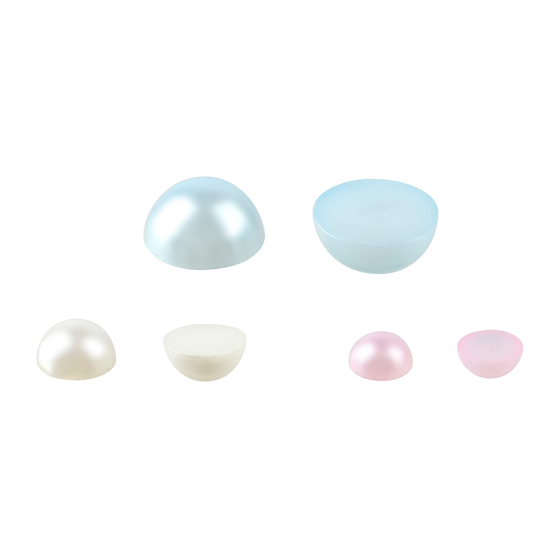 Pink & Ivory Plastic Round Flatback Pearl Mix, 5,100ct. by Bead Landing™