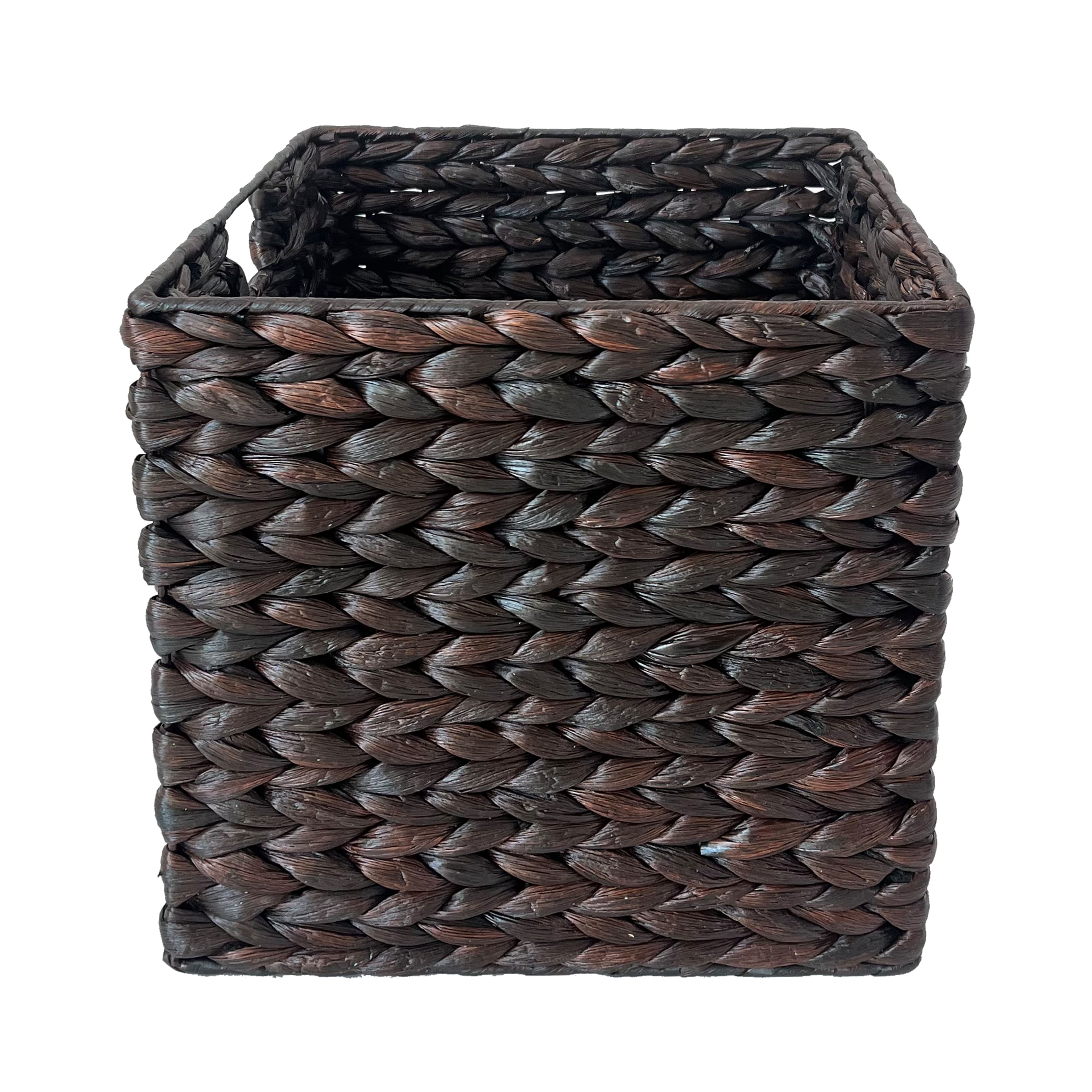 Small Espresso Hyacinth Cube Basket by Ashland&#xAE;