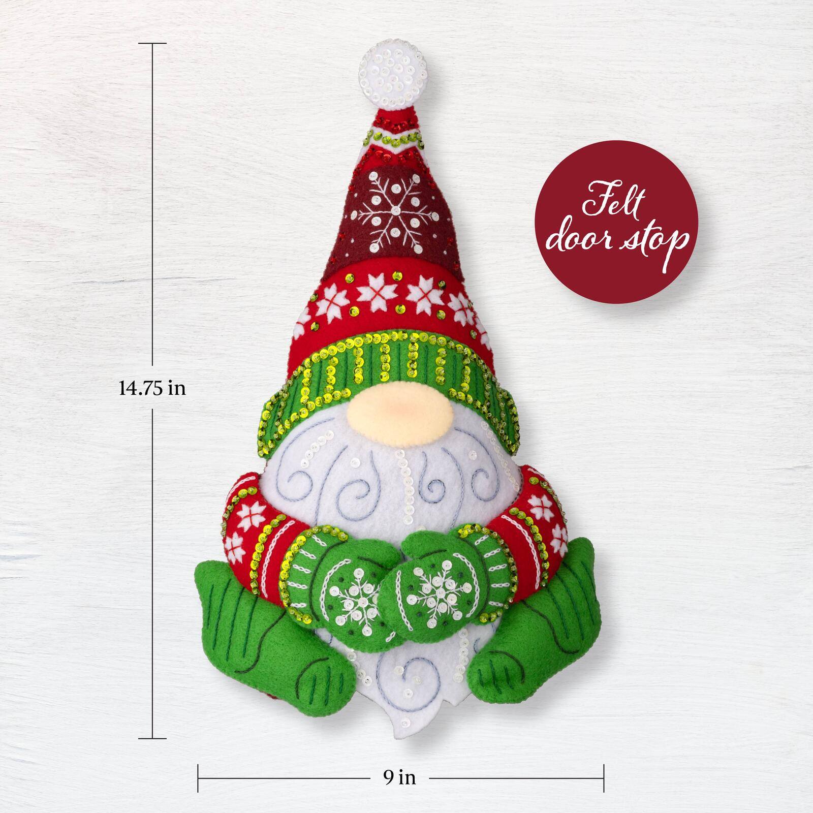 Bucilla&#xAE; Nordic Gnome Felt Door Stopper Kit