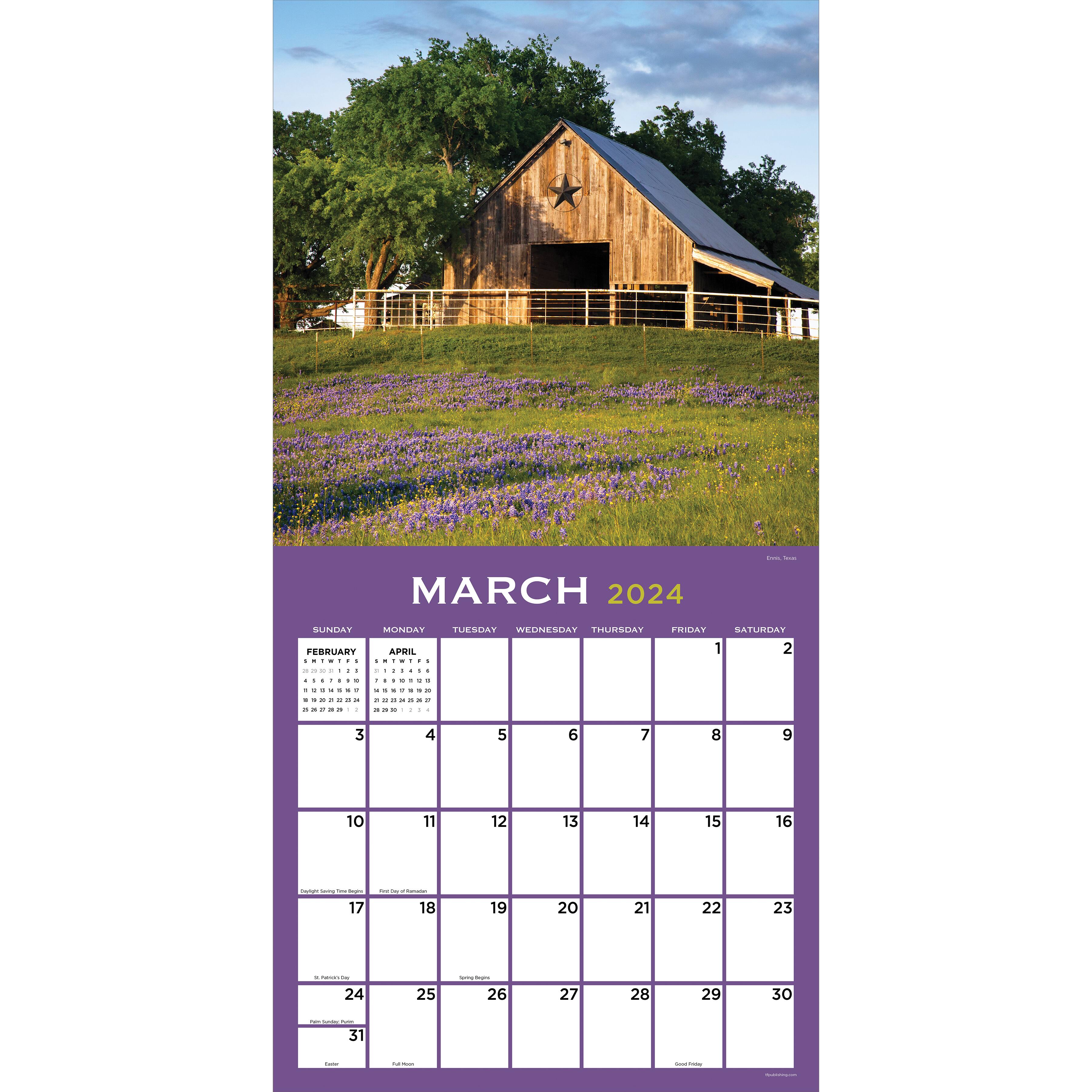 TF Publishing 2024 Barns Wall Calendar