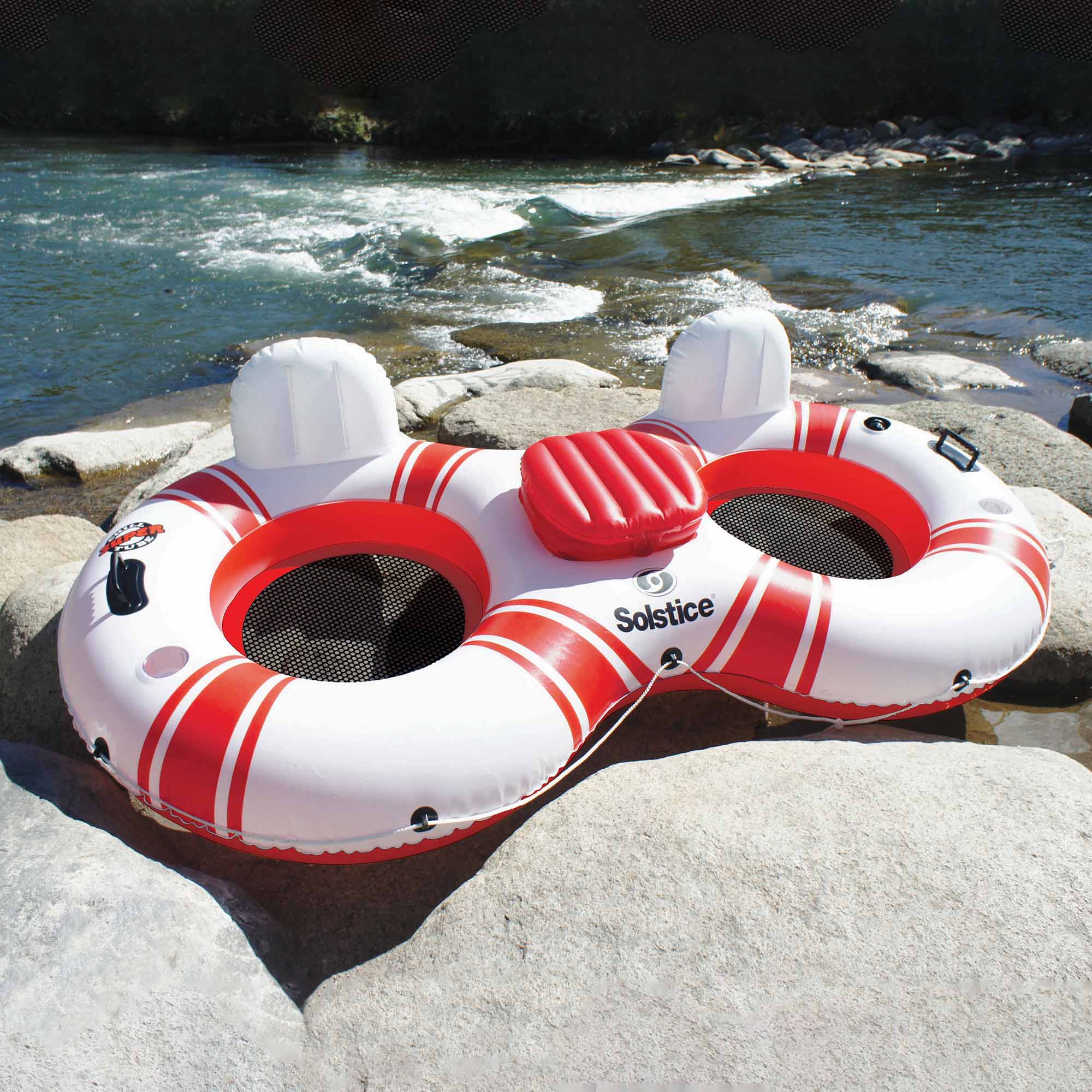 Swimline 88" Super Chill Swimming Pool Duo Inner Tube with Cooler