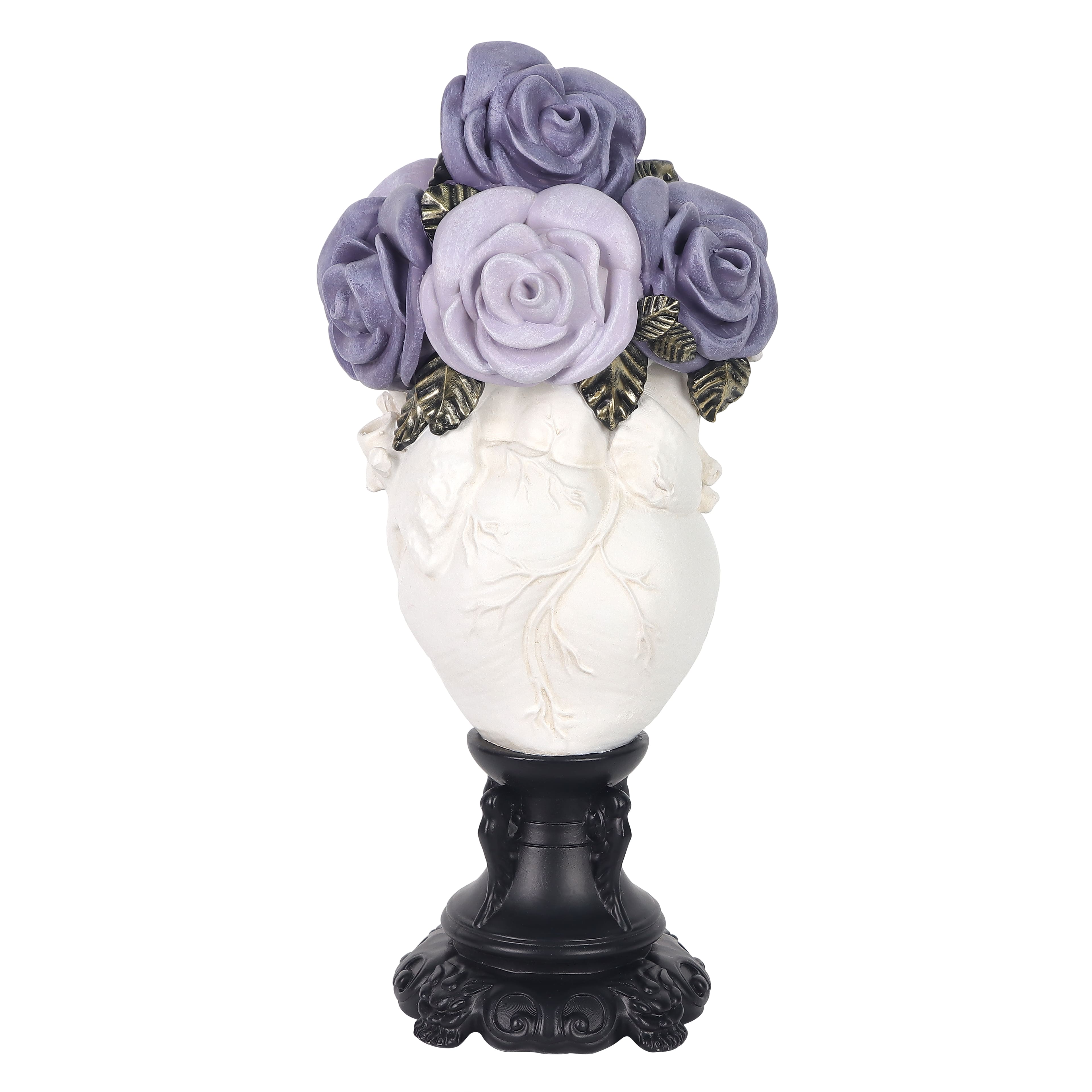 11&#x22; Purple Roses in Heart Tabletop Accent by Ashland&#xAE;