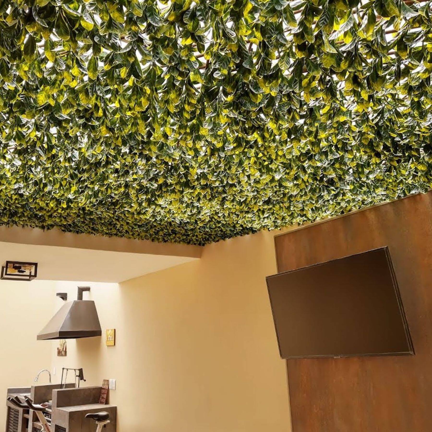 51&#x22; Expandable Lemon Leaf Lattice Screen