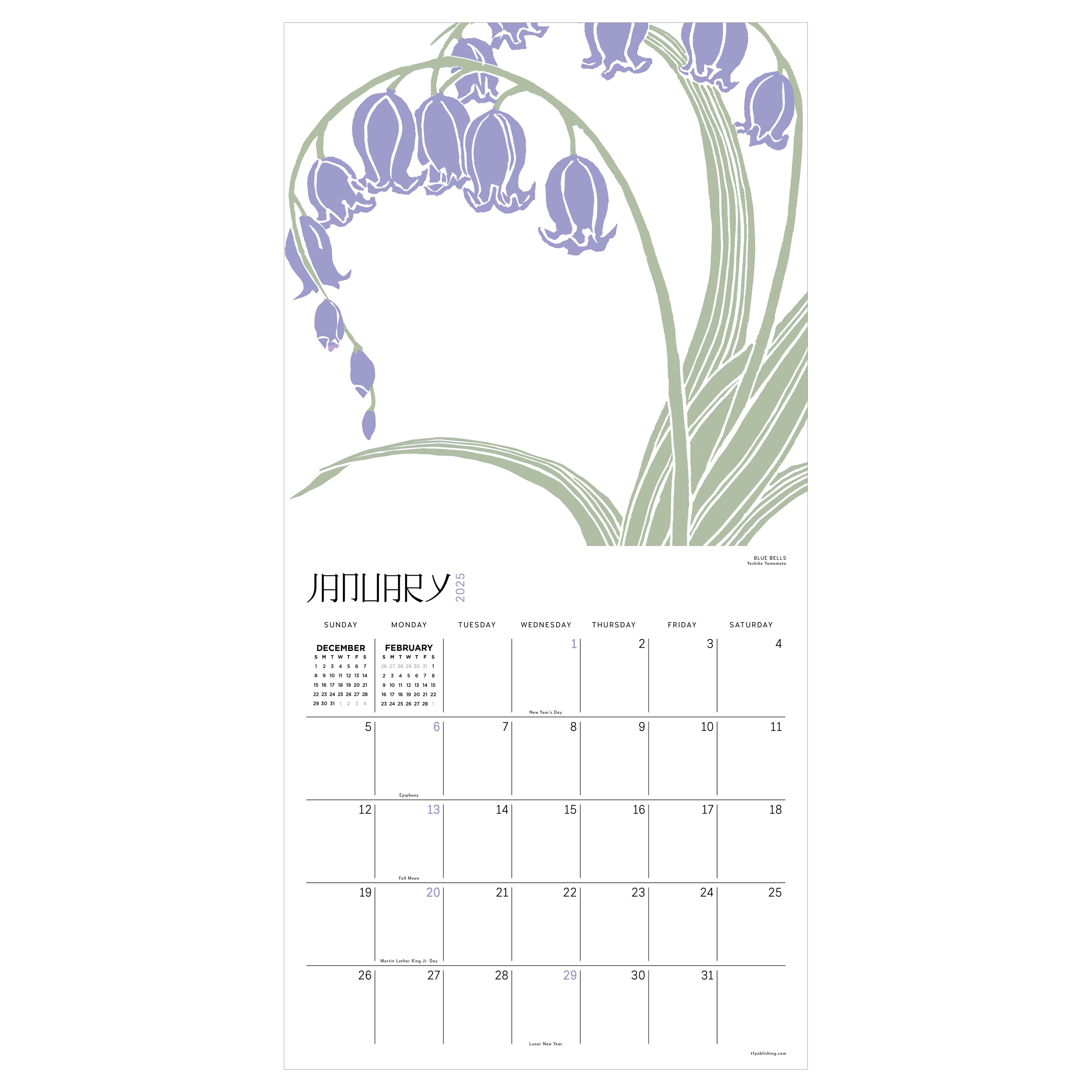 TF Publishing 2025 Flower Garden Wall Calendar