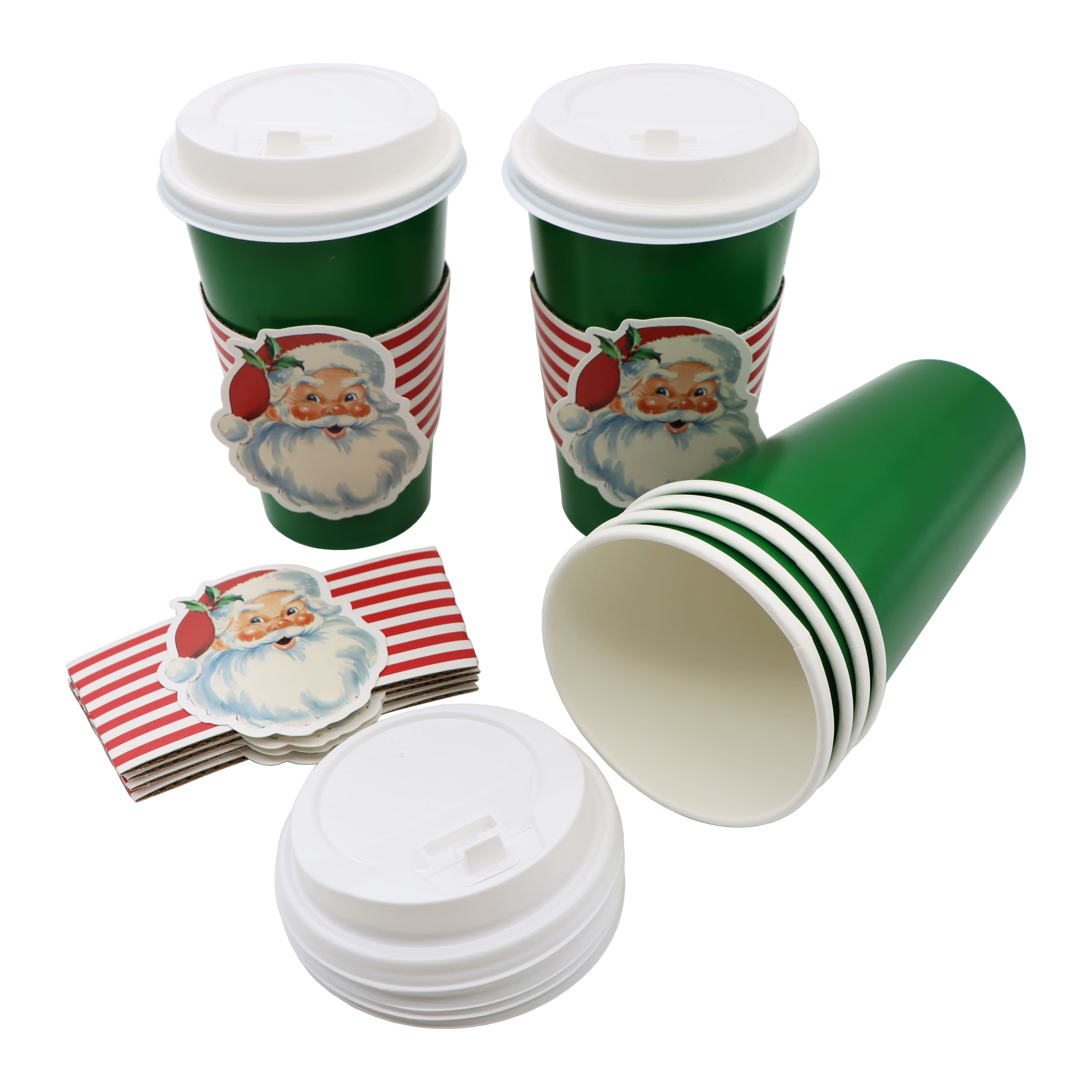 16oz. Santa Paper Cup Set by Celebrate It&#x2122;