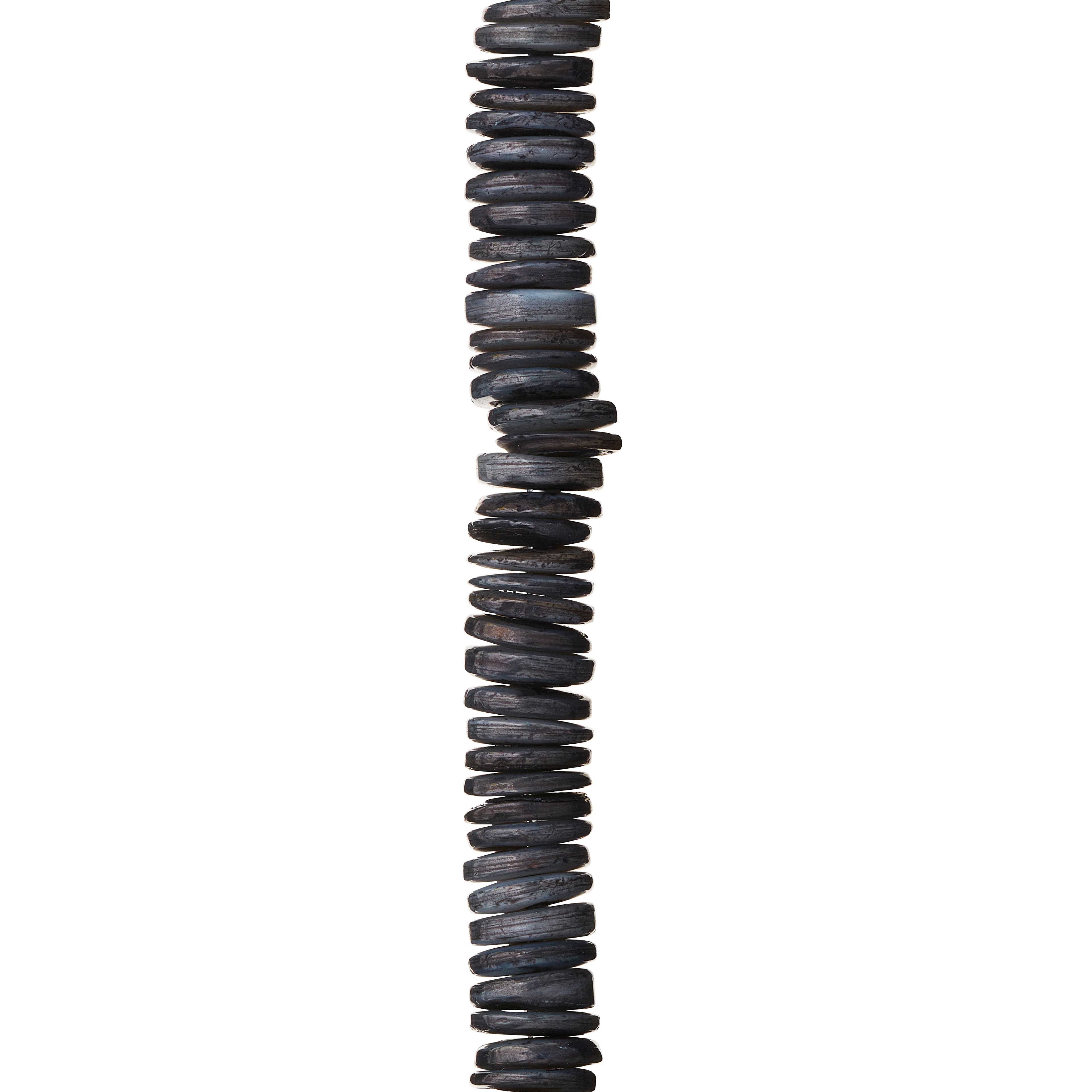 12 Pack: Gray Shell Rondelle Beads, 8.7mm by Bead Landing&#x2122;
