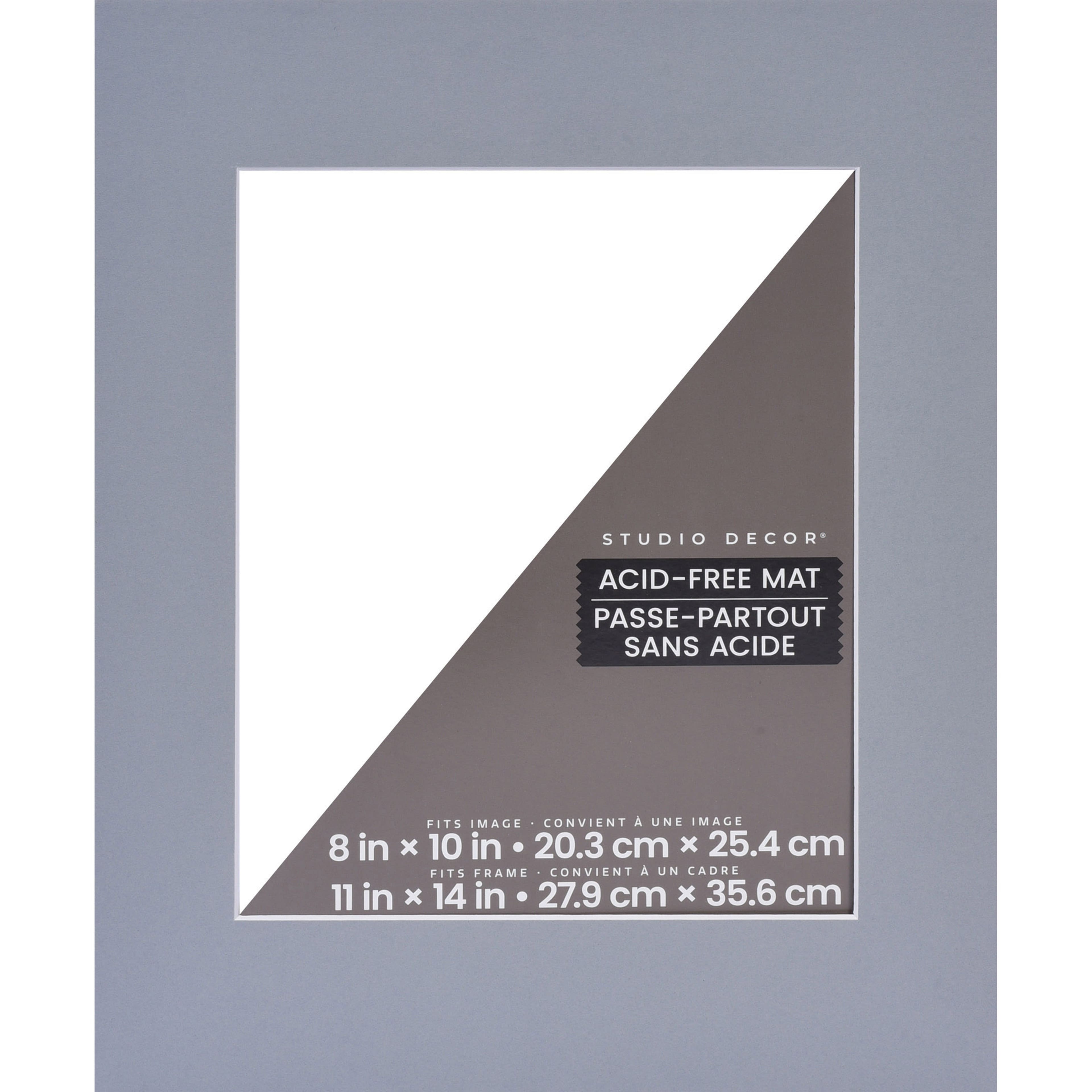 11" x 14" Light Gray Mat, 8" x 10" Opening Size by Studio Décor®