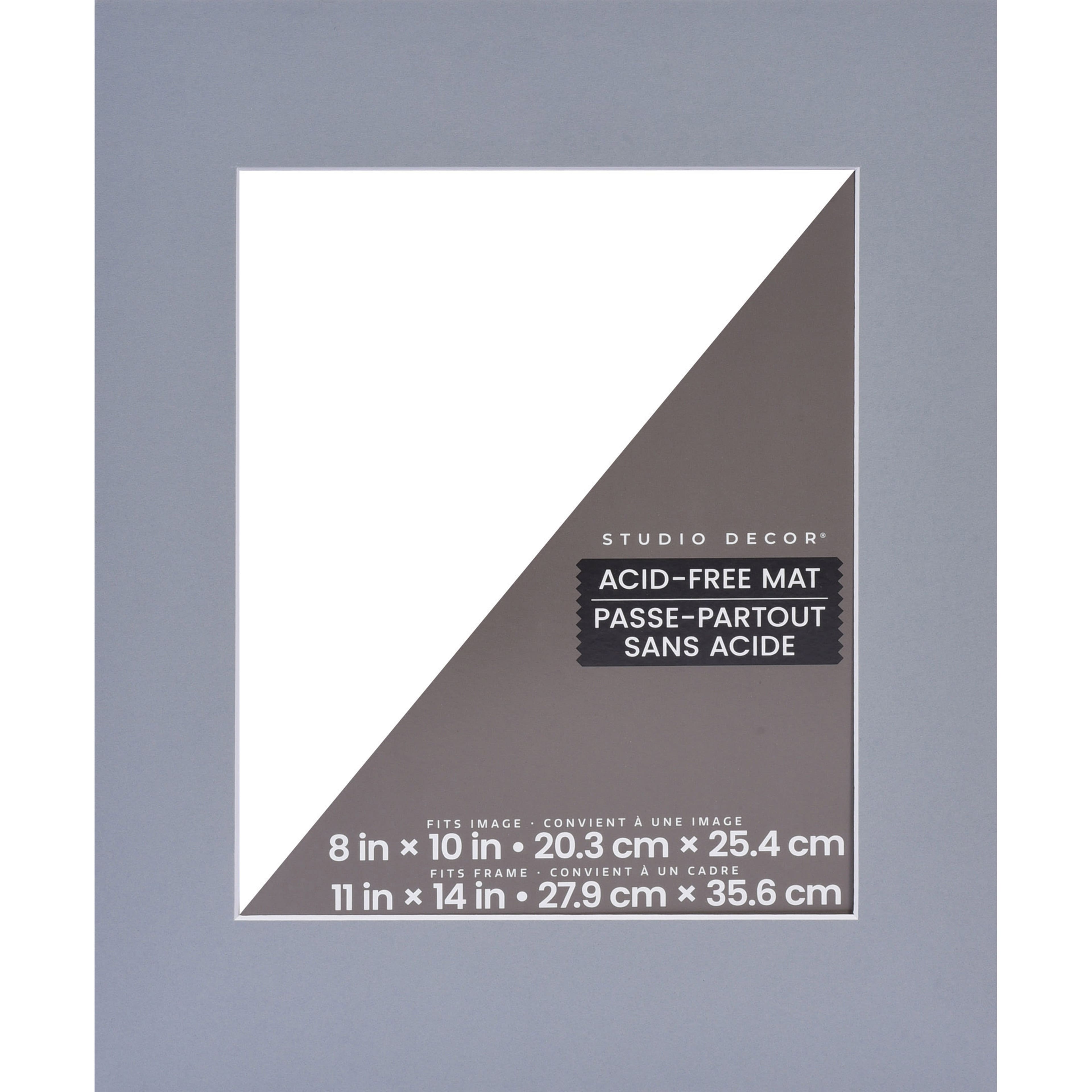 11&#x22; x 14&#x22; Light Grey Mat, 8&#x22; x 10&#x22; Opening Size by Studio D&#xE9;cor&#xAE;