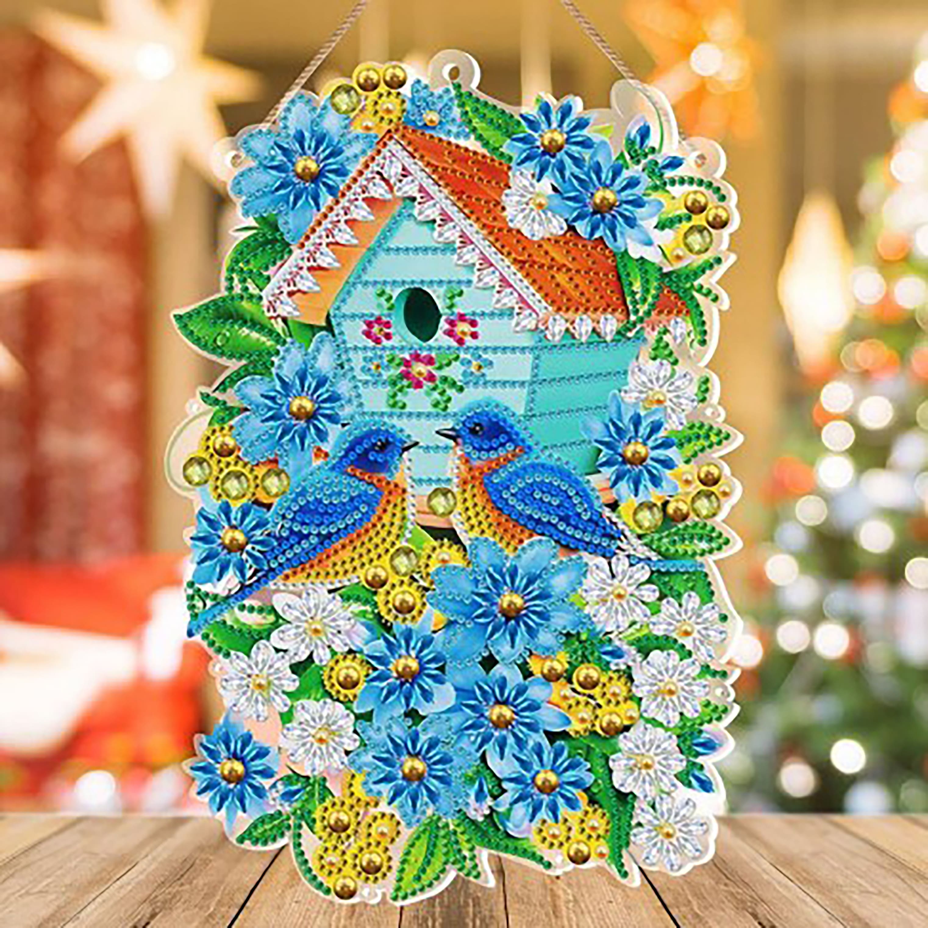 Sparkly Selections Love Birds and Birdhouse Wreath Diamond Painting