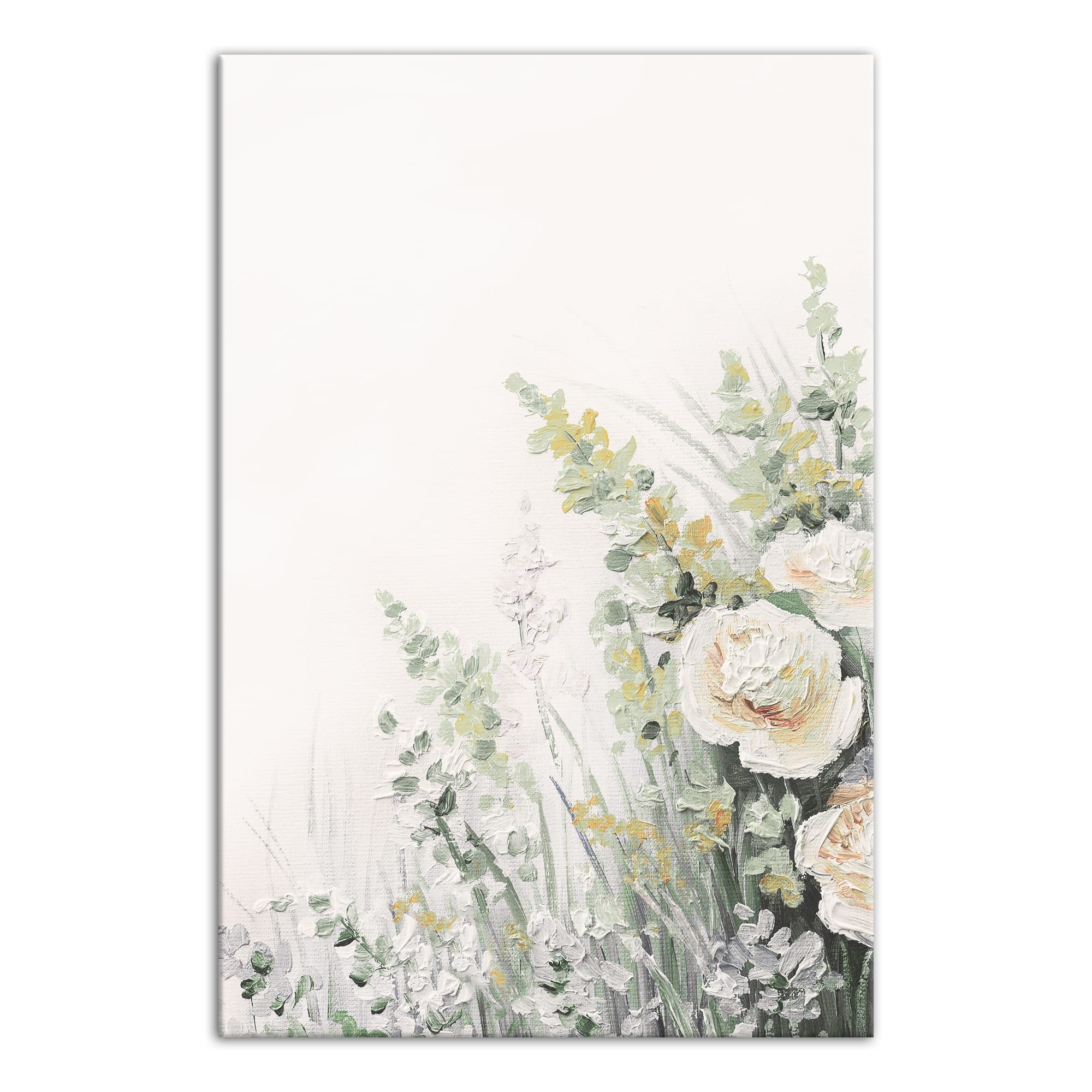 Soft Painted Wildflowers 12" x 18" Canvas Wall Art