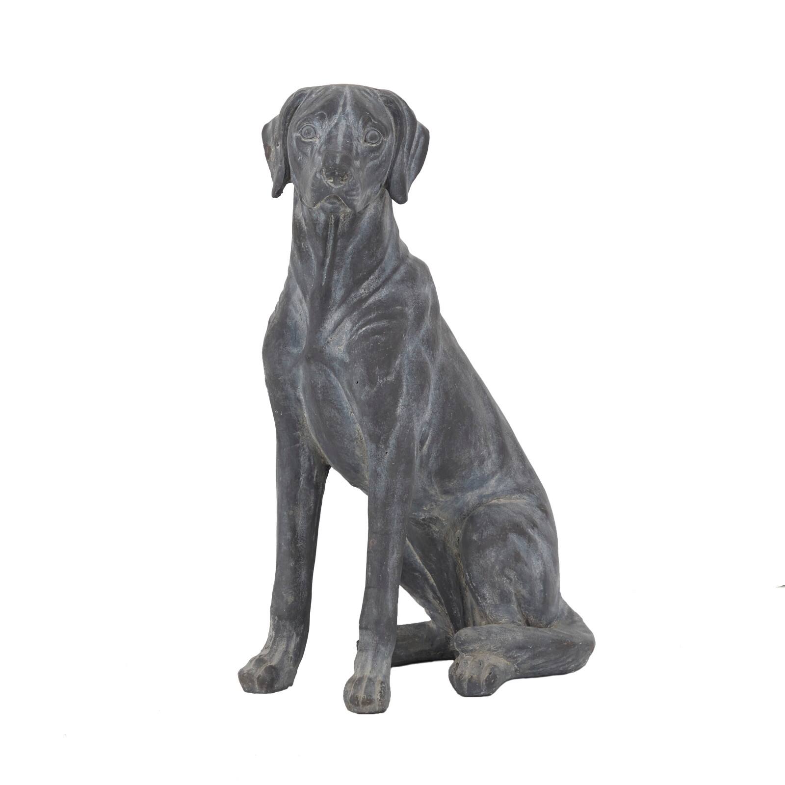 Black Modern farmhouse Dog Garden Sculpture, 10" x 17" x 25" Michaels