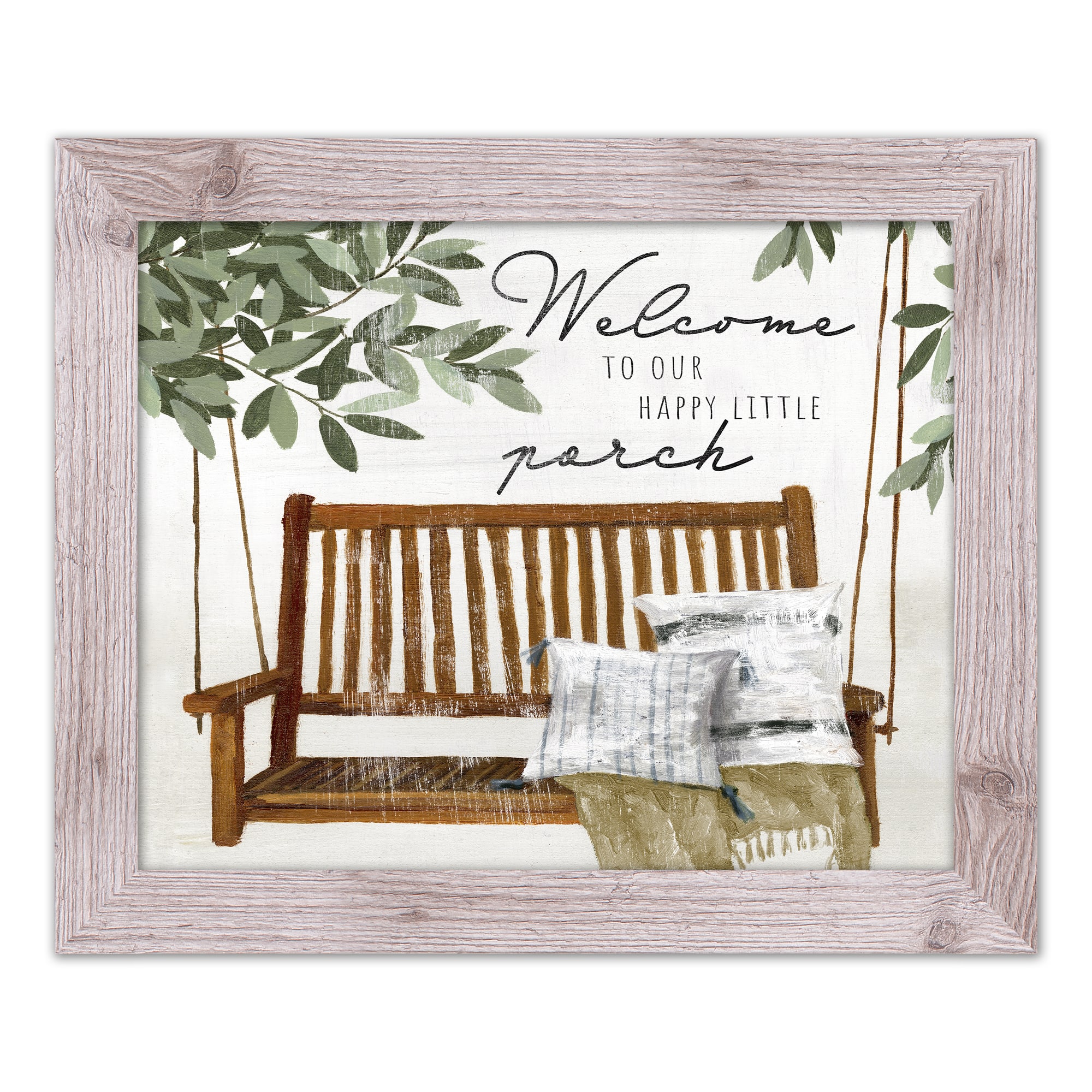 Welcome to Our Porch 16&#x22; x 20&#x22; Western White Framed Print