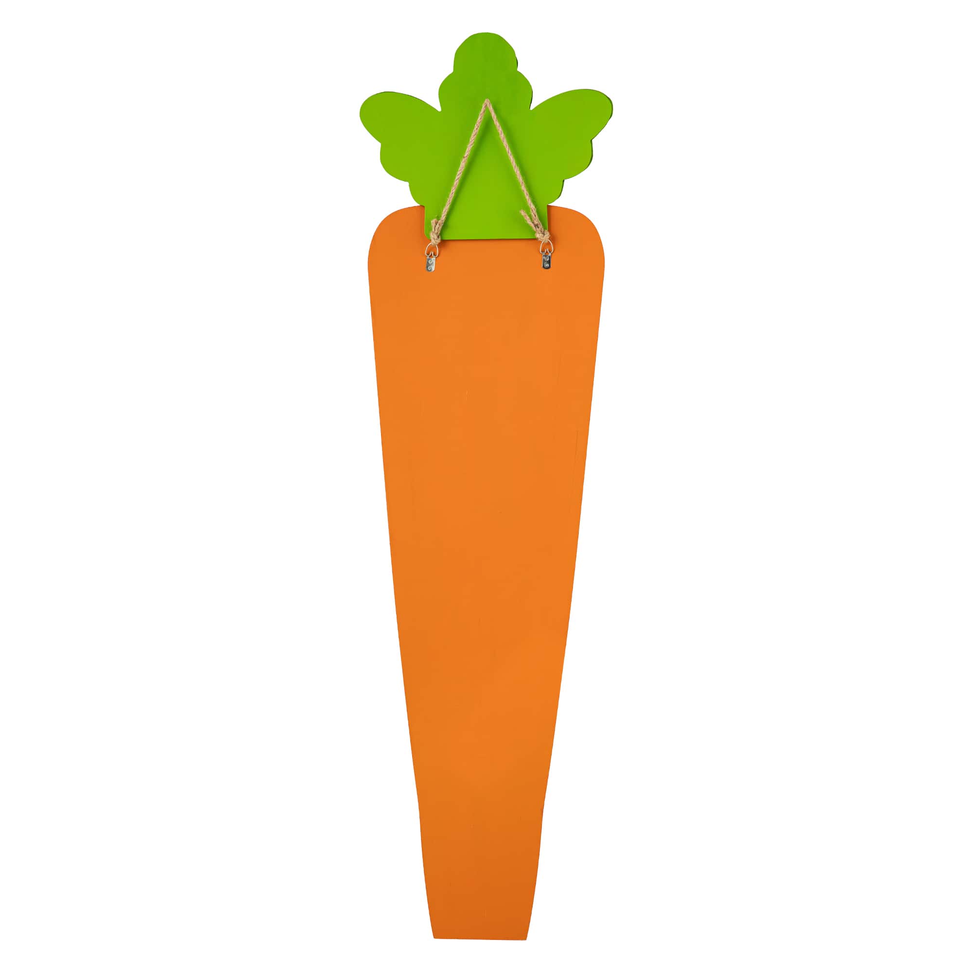 Glitzhome&#xAE; 41.5&#x22; Easter Wooden and Metal Carrot Porch Decor
