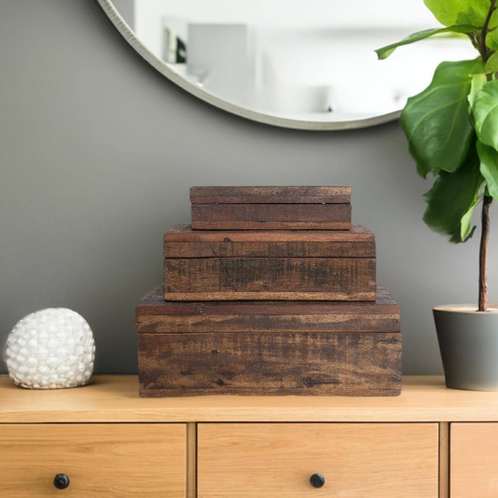 Hello Honey&#xAE; Natural Reclaimed Vintage Wood Box Set