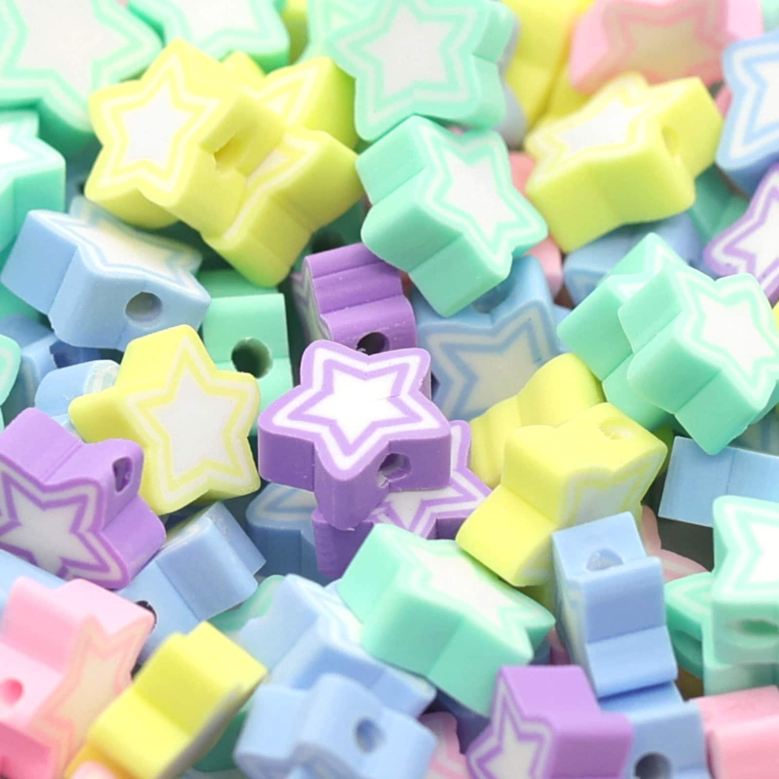 8mm Pastel Star Clay Beads by Creatology&#x2122;