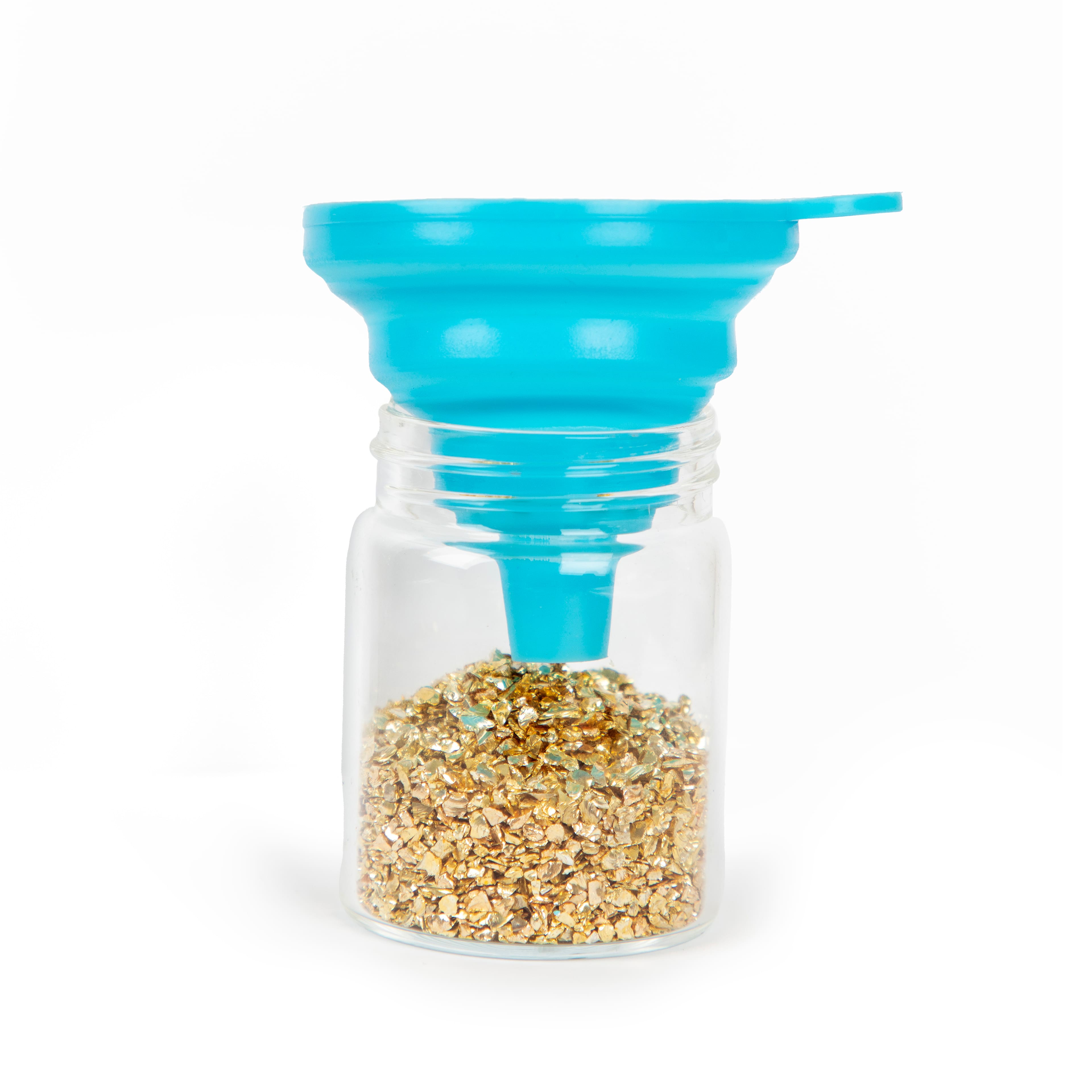 Teal Collapsible Silicone Funnel by Bead Landing™