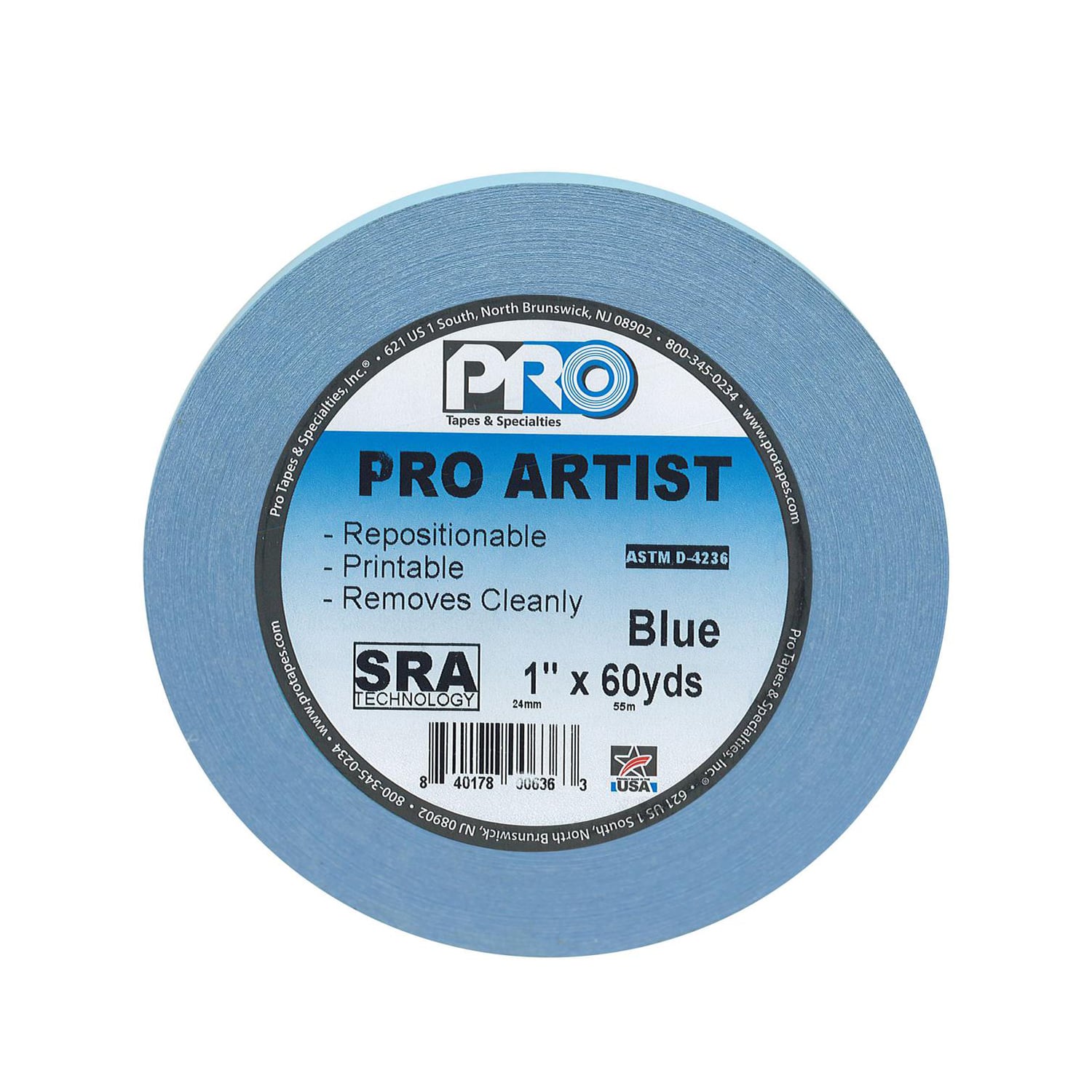 Pro Tape Blue Pro Artist Tape, 3/4&#x22; x 60yd.