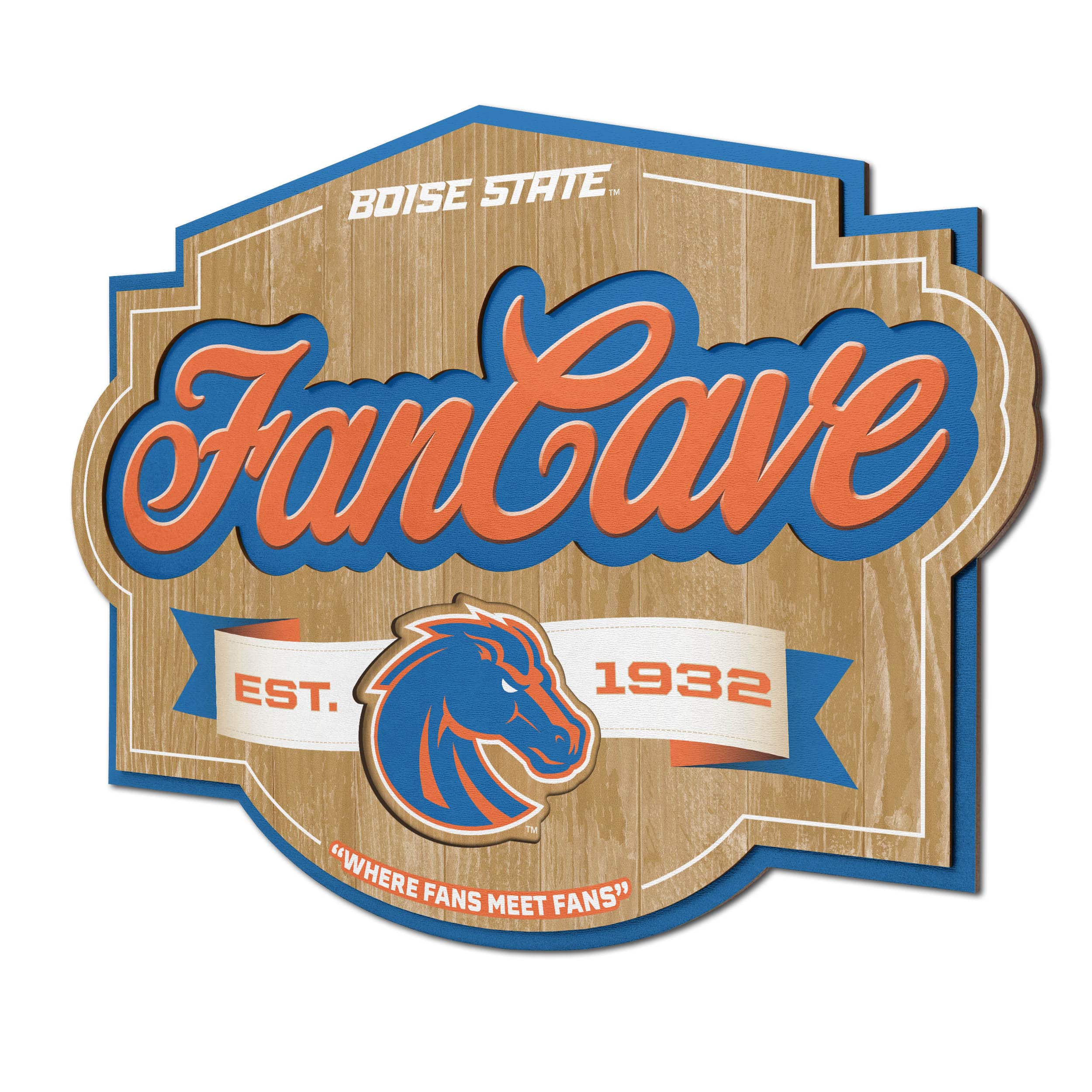 NCAA Fan Cave Sign
