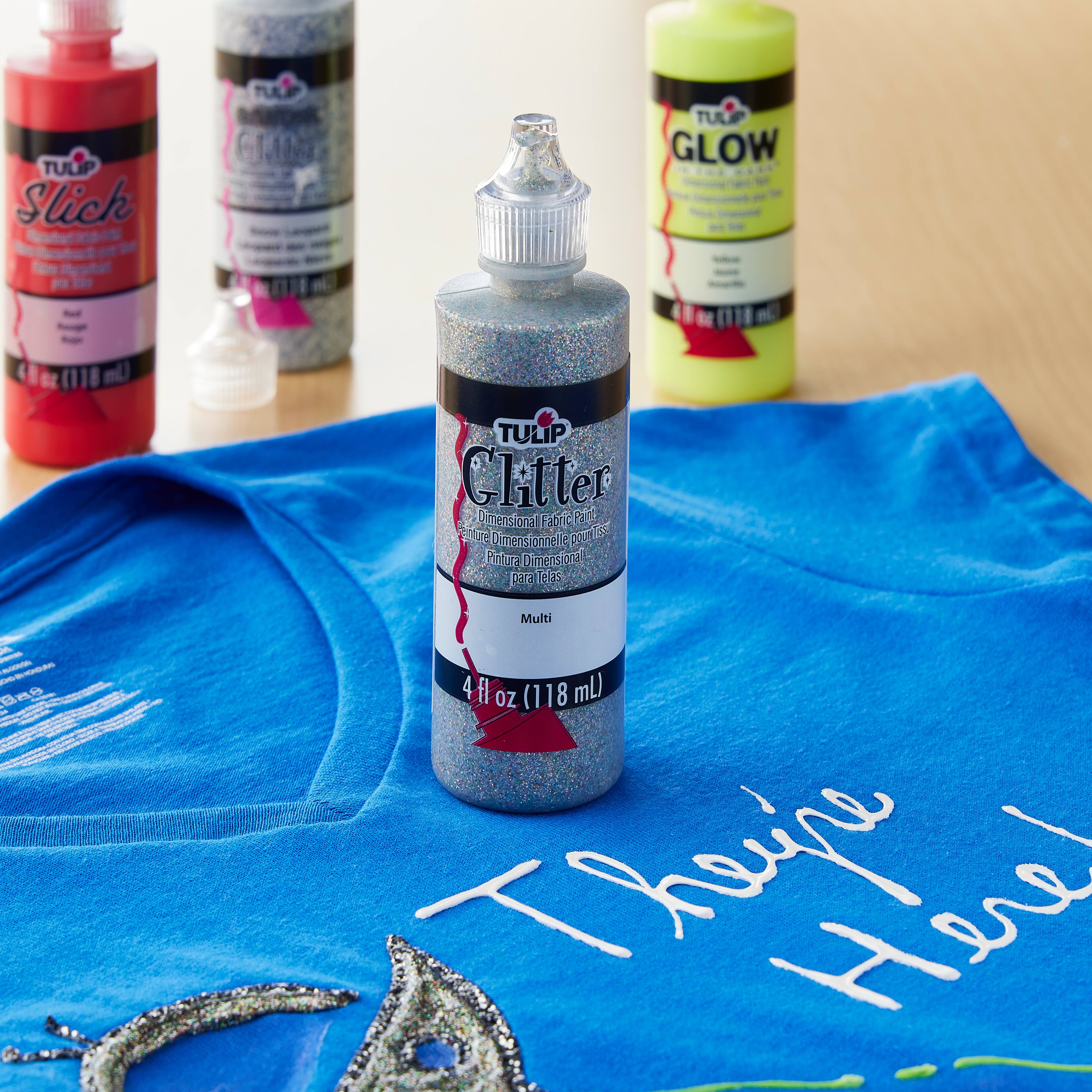 12 Pack: Tulip&#xAE; Glitter&#xAE; Multi Dimensional Fabric Paint