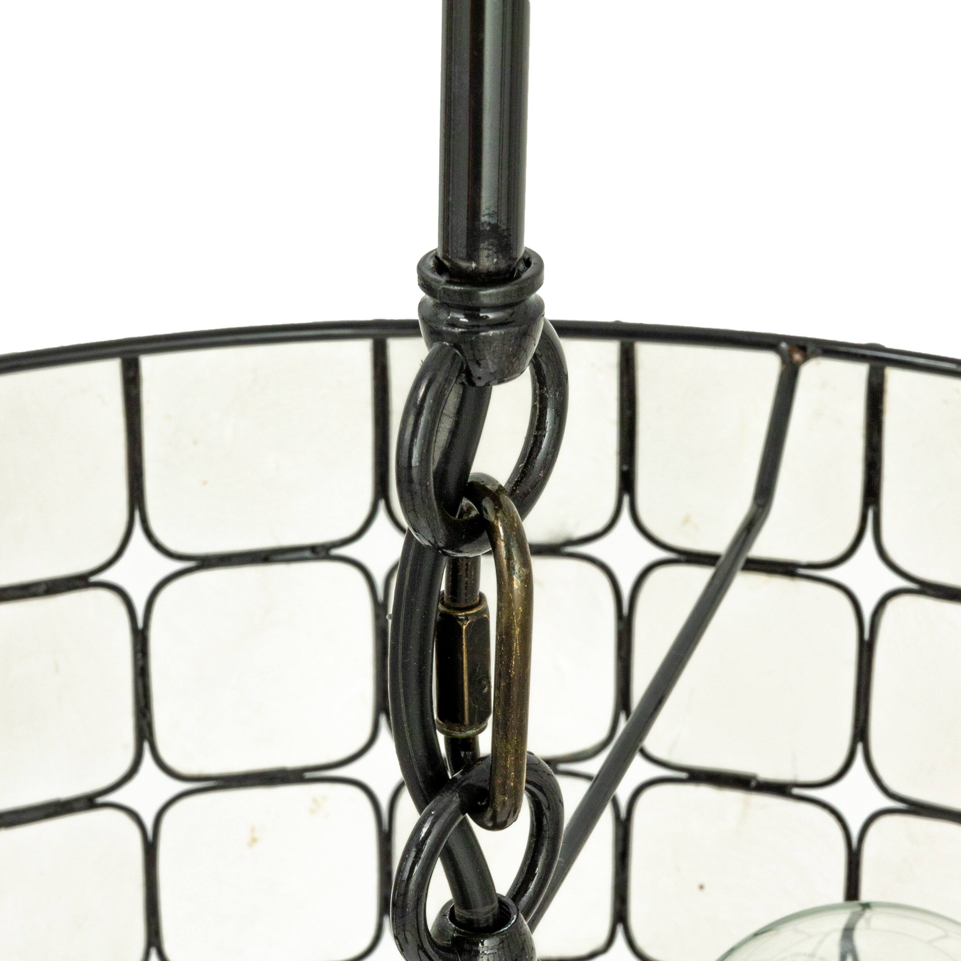 Hello Honey® Emma Capiz Black Finish Pendant Lamp