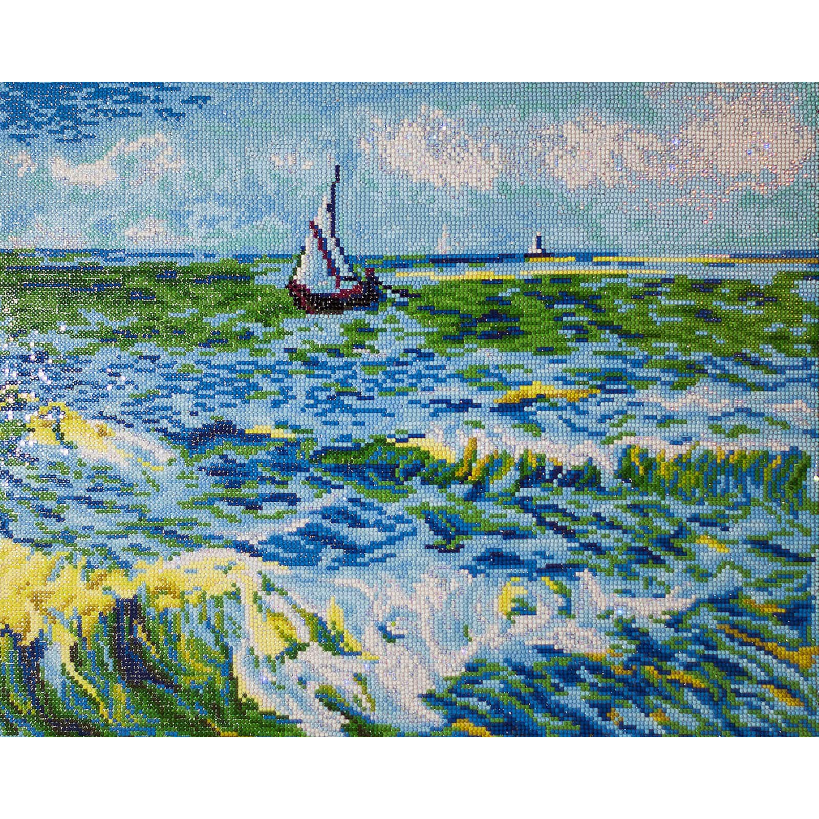 Diamond Dotz&#xAE; Advanced Seascape at Saint Maries (Van Gogh) Diamond Painting Kit