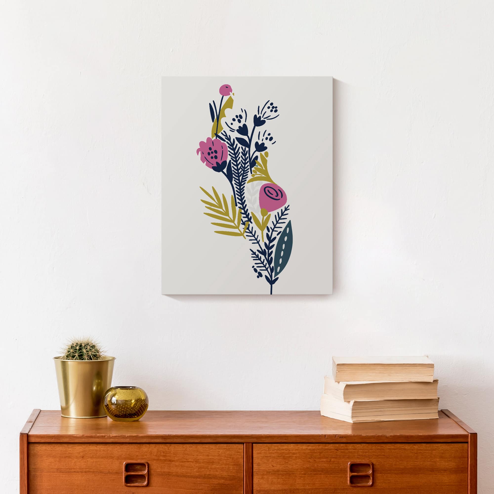 Funky Multi-Color Floral I 11" x 14" Canvas Wall Art