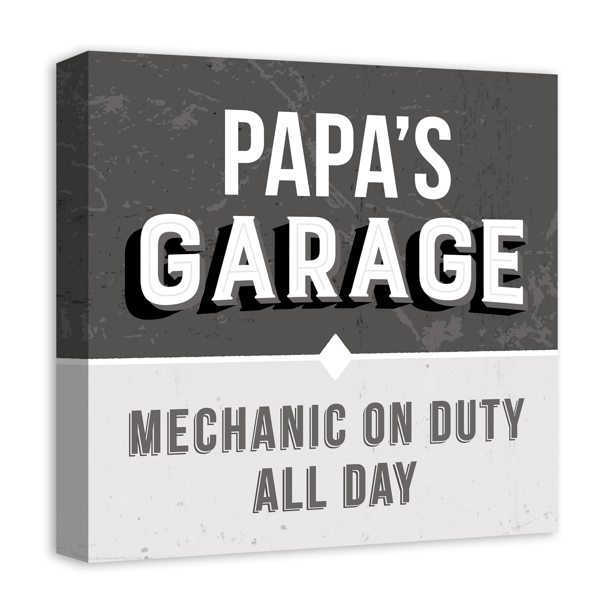 Papa&#x27;s Garage Canvas Wall Art