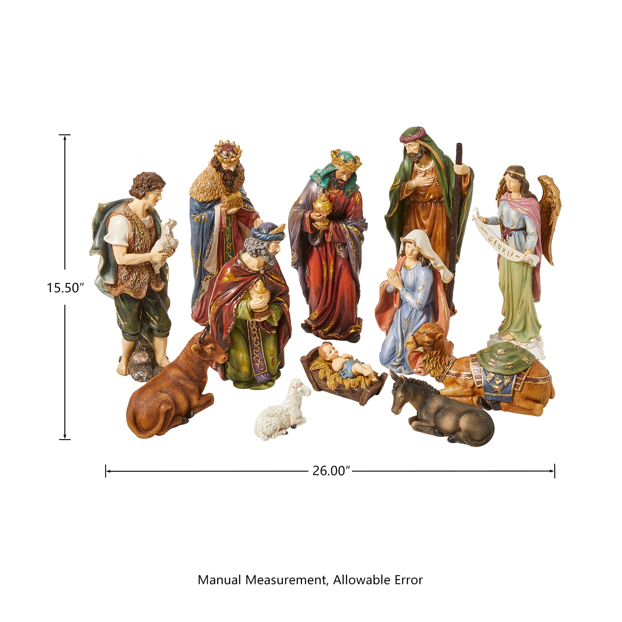 Glitzhome&#xAE; 10&#x22; Nativity Figurine Set