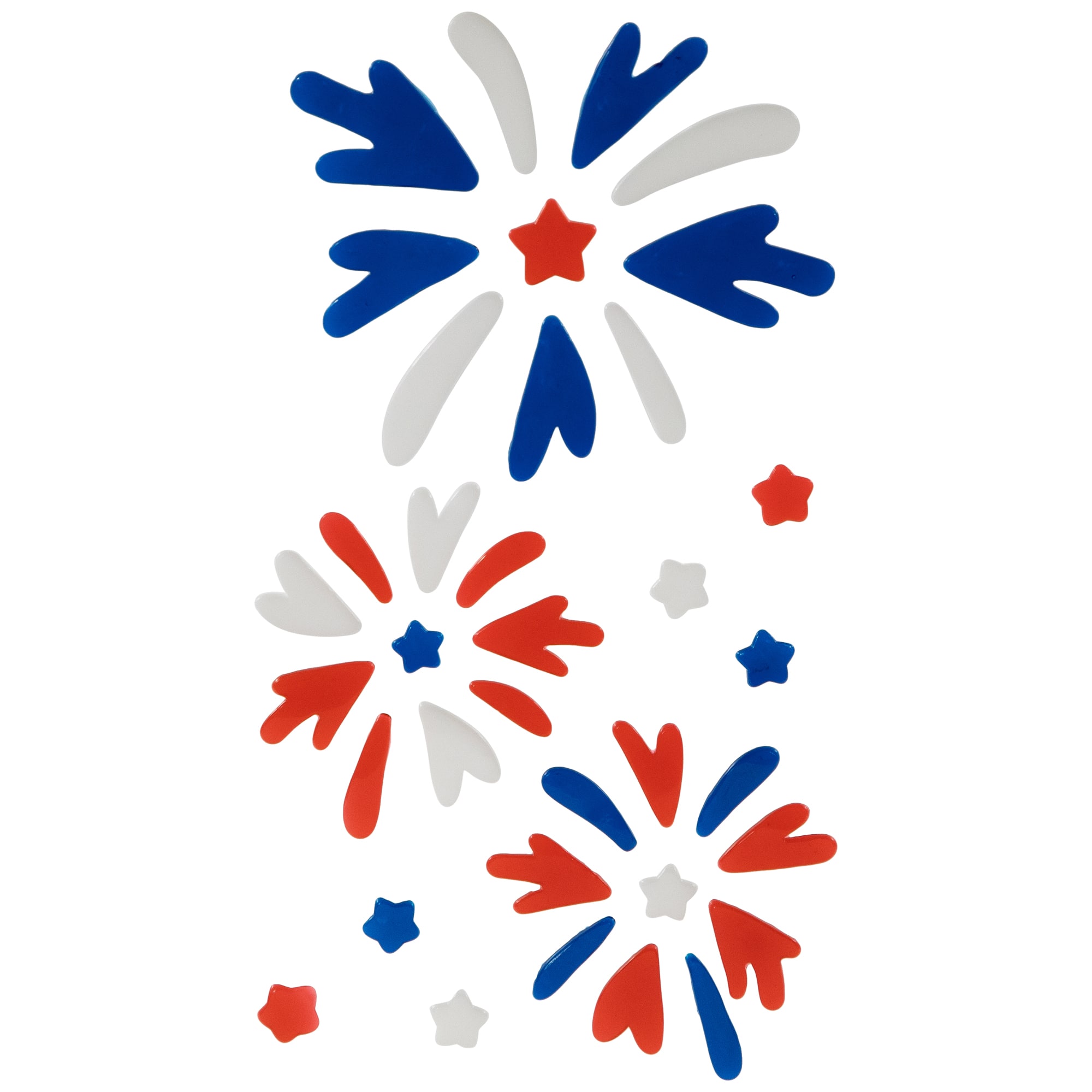 Double Sided Patriotic Celebration Gel Window Cling Set