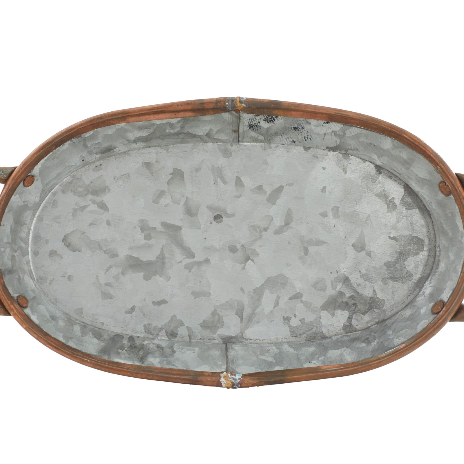 Set of 3" Grey Metal Farmhouse Tray, 14", 22", 28"