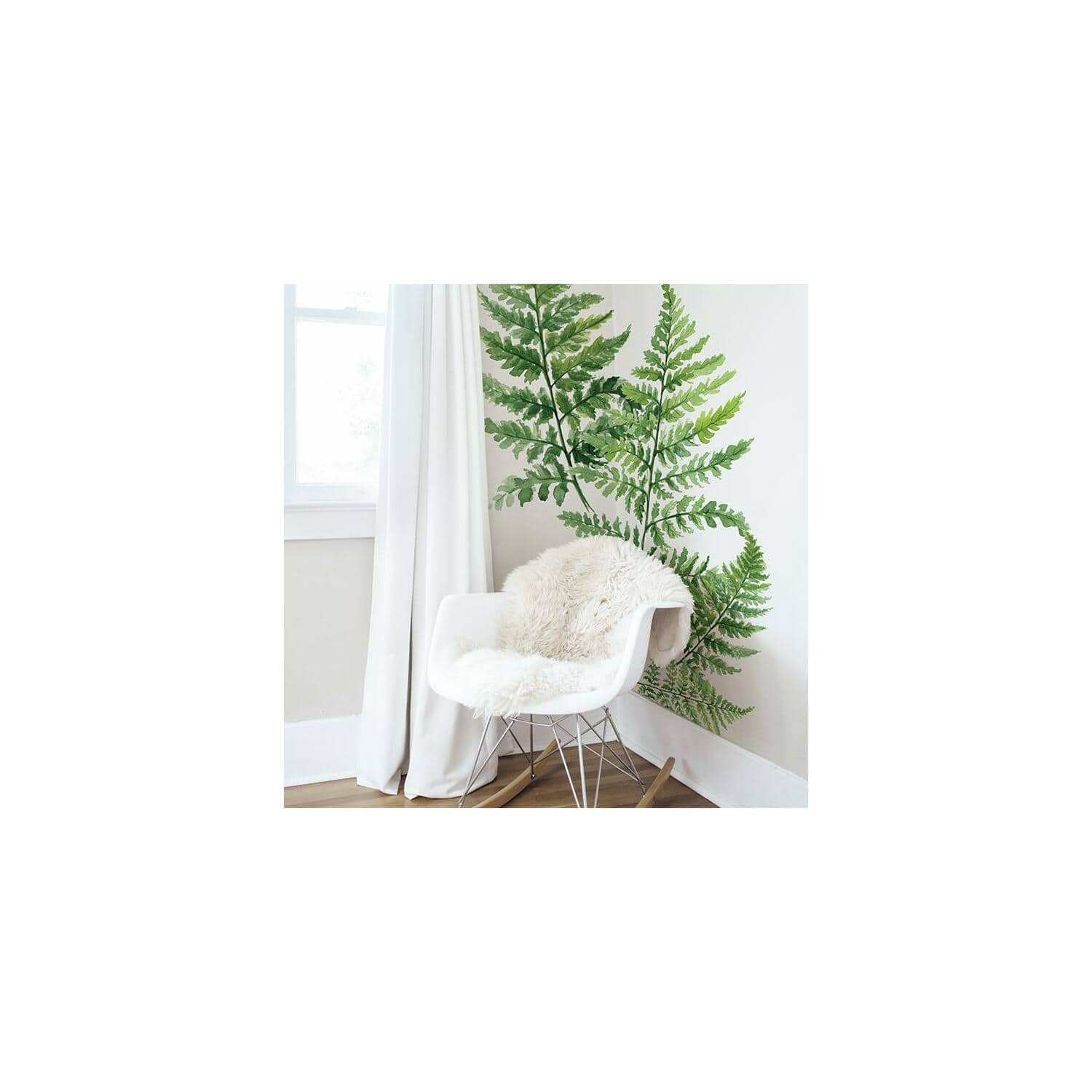 RoomMates Watercolor Fern Peel & Stick Giant Wall Decals