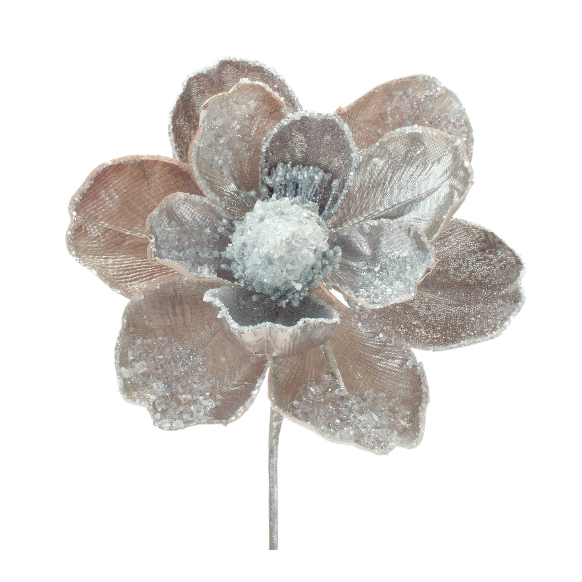 28&#x22; Beaded Velvet Magnolia Flower Stems, 2ct.