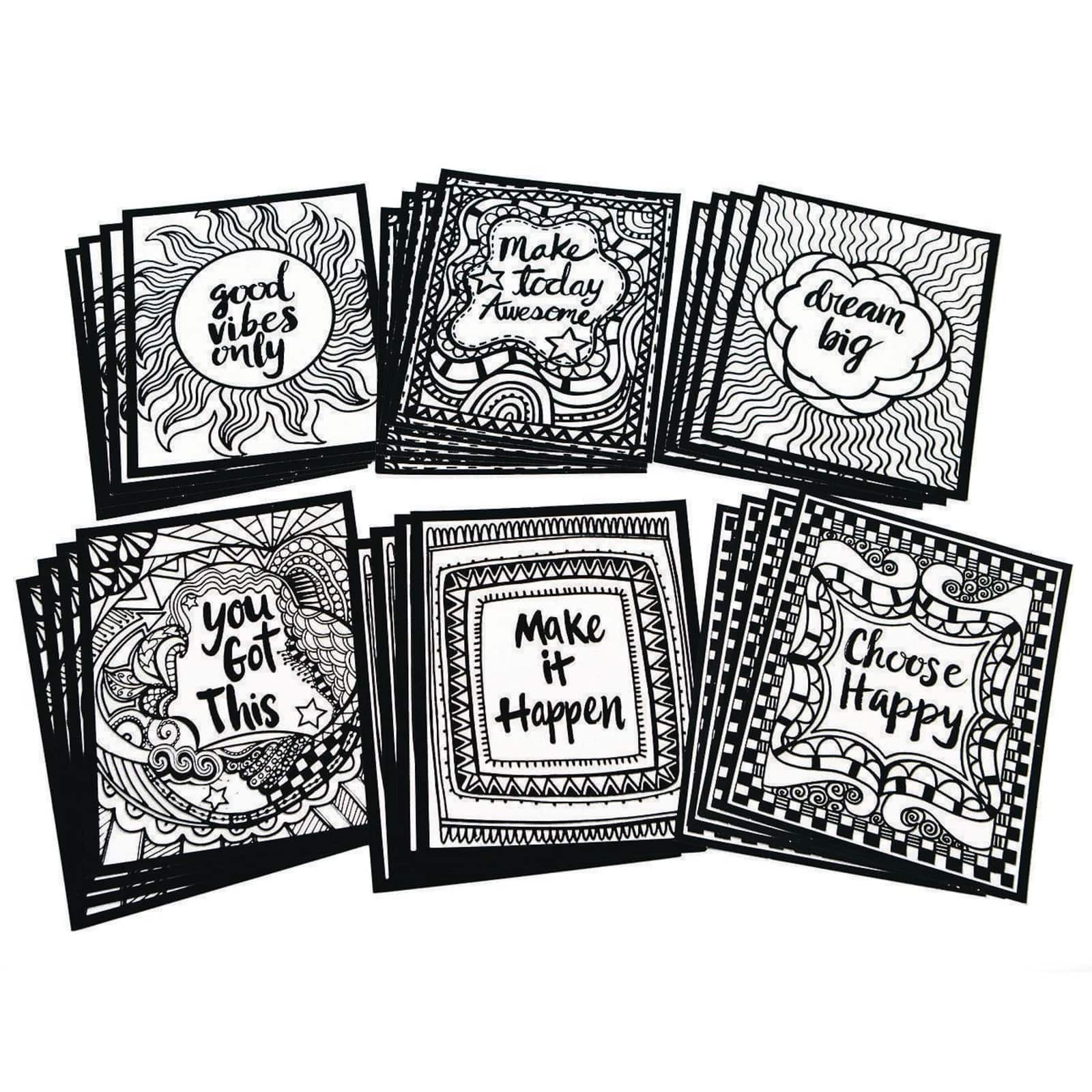 S&S® Worldwide Think Positive Velvet Art Posters, 24ct.