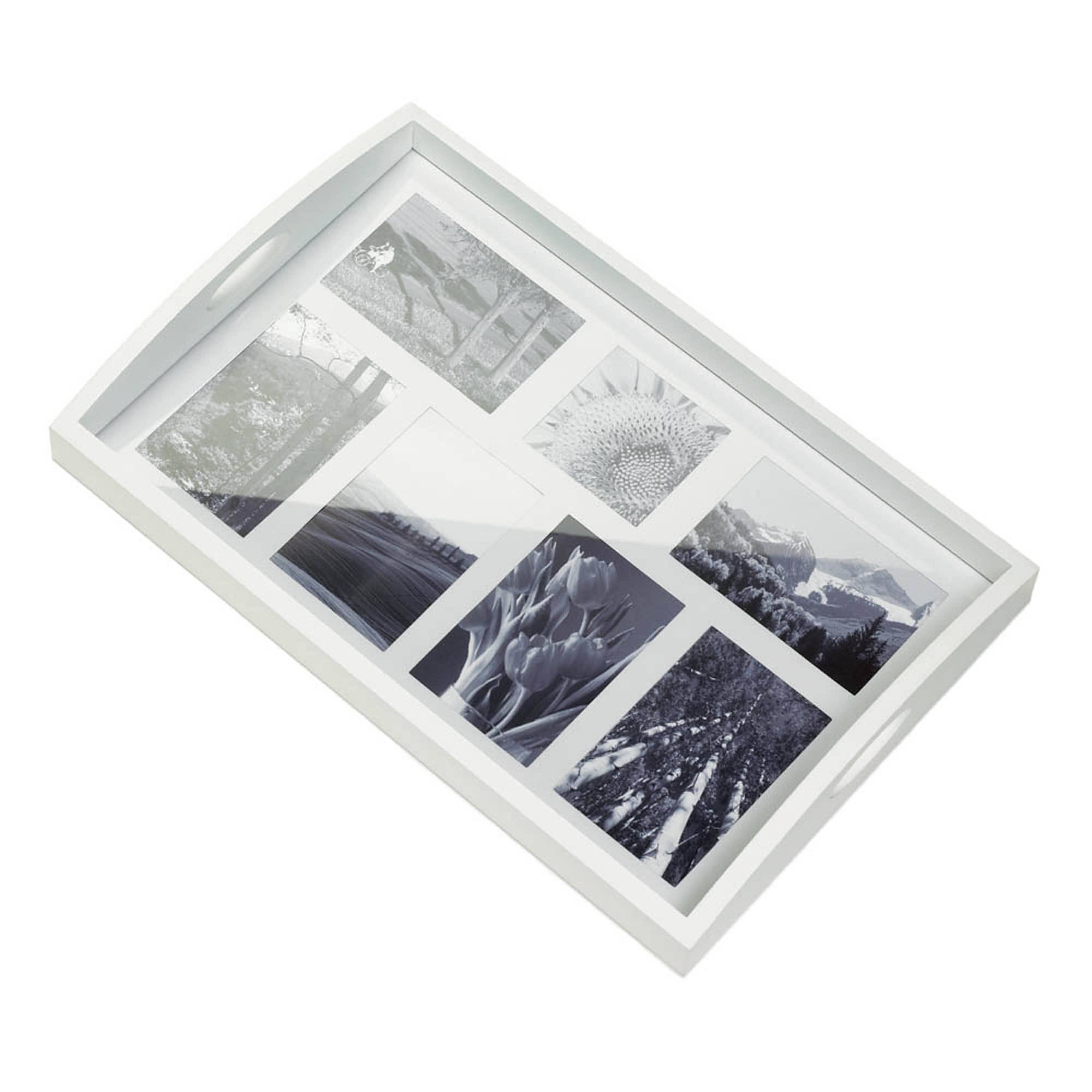 19&#x22; White Photo Frame Tray