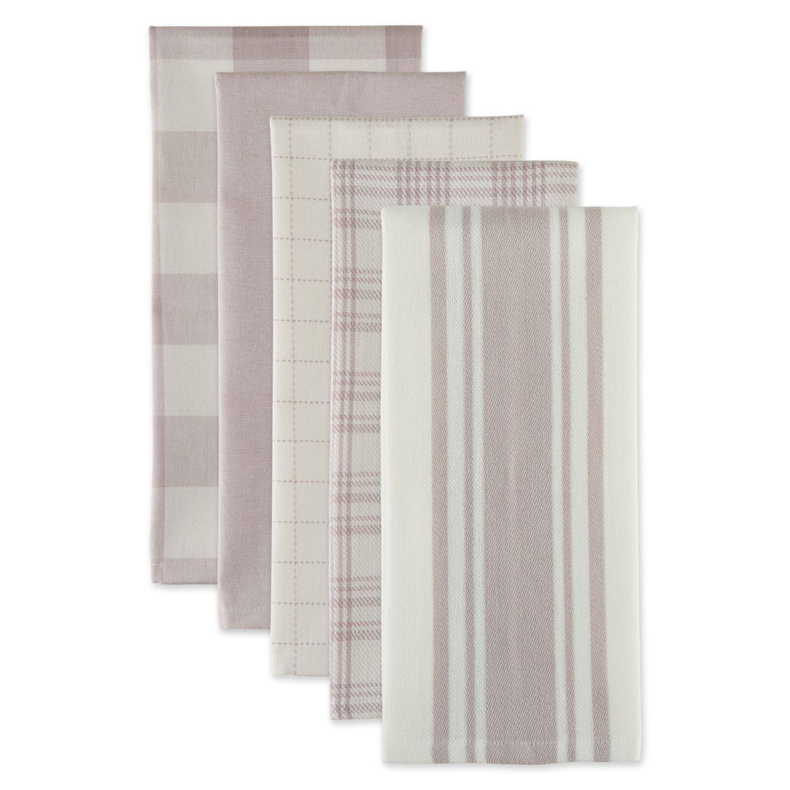 DII® Dusty Lilac Everyday Dish Towels, 5ct.