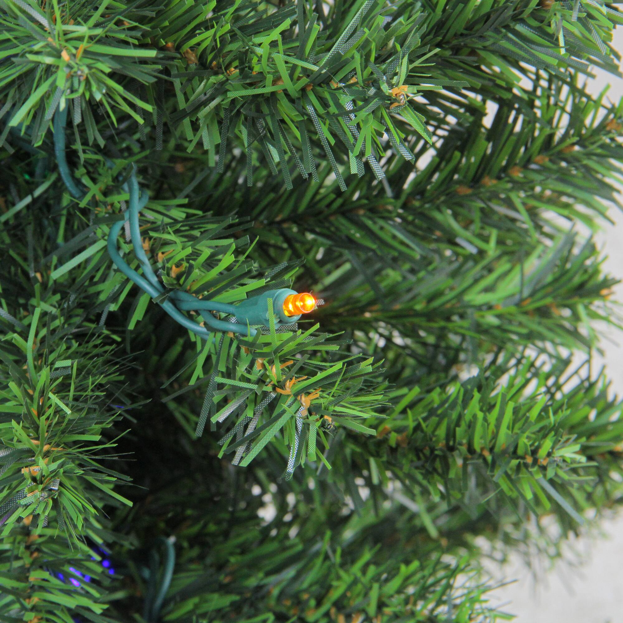 24&#x22; Pre-Lit Canadian Pine Artificial Christmas Tree, Multicolor Lights