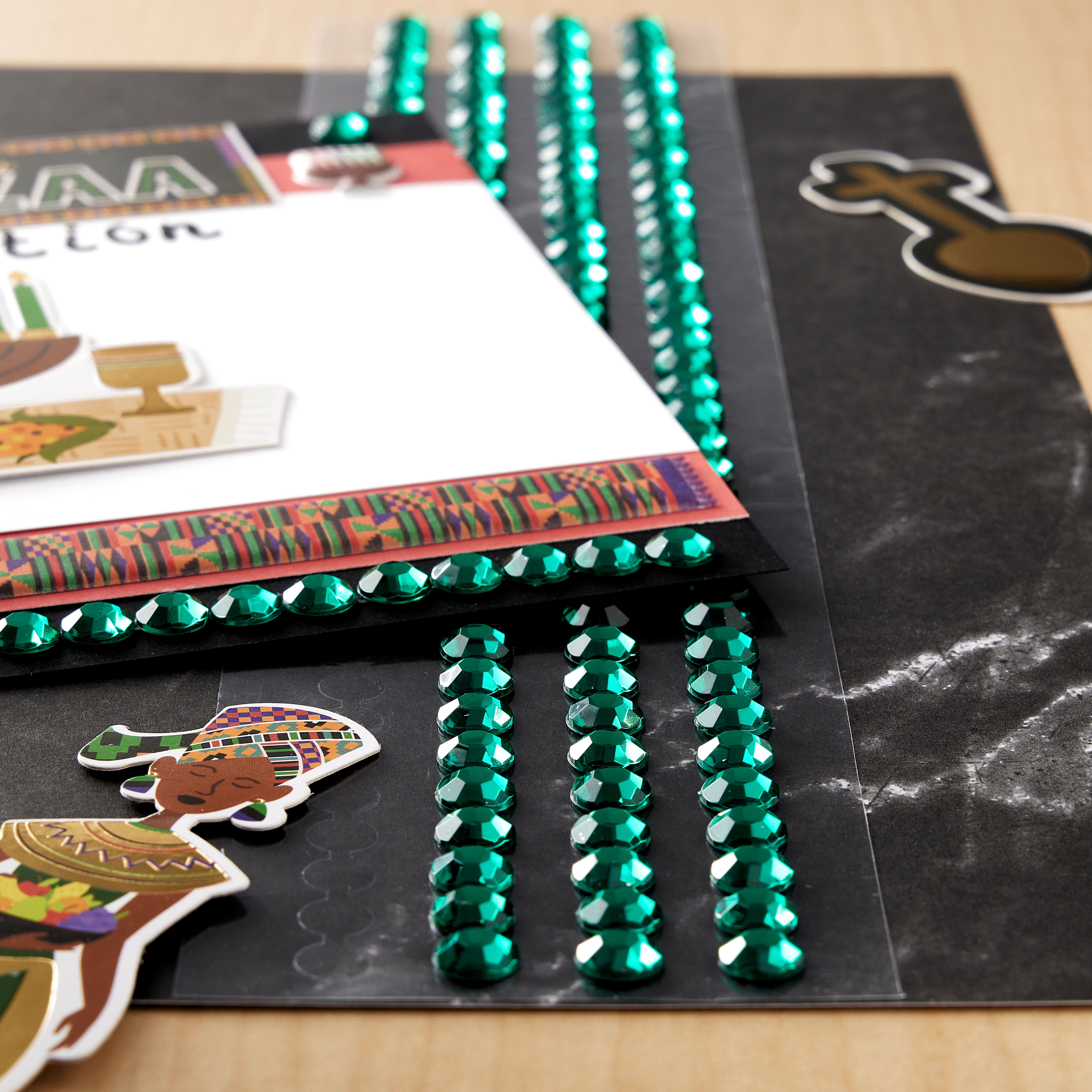 12 Packs: 4 ct. (48 total) Green Bling Stickers by Recollections™