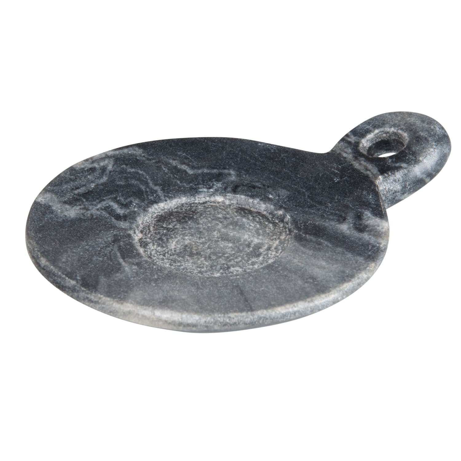 Hand-Carved Marble Dish with Handle