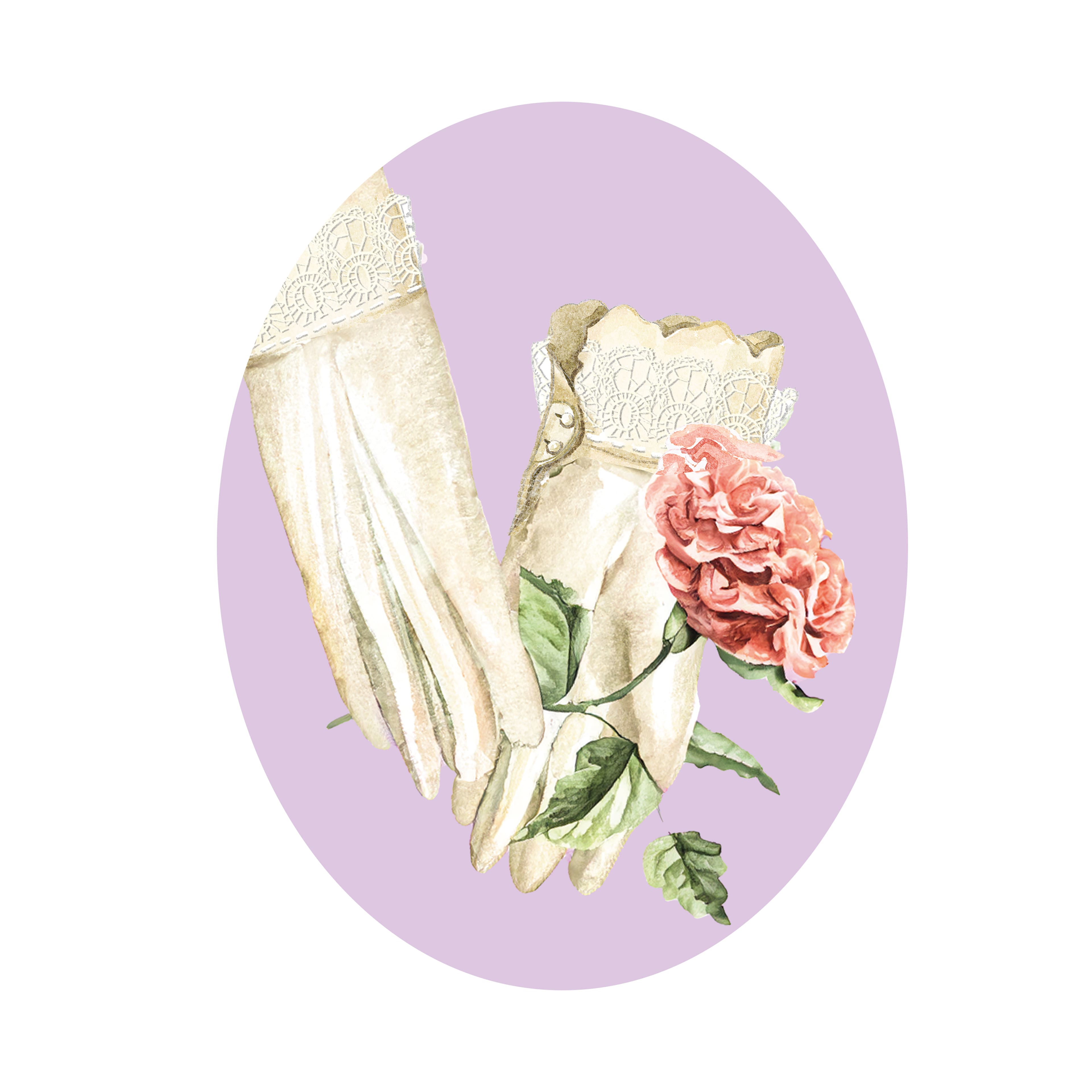 7" x 9" Floral Glove & Tea Oval Canvas Painting Kit by Craft Smart®