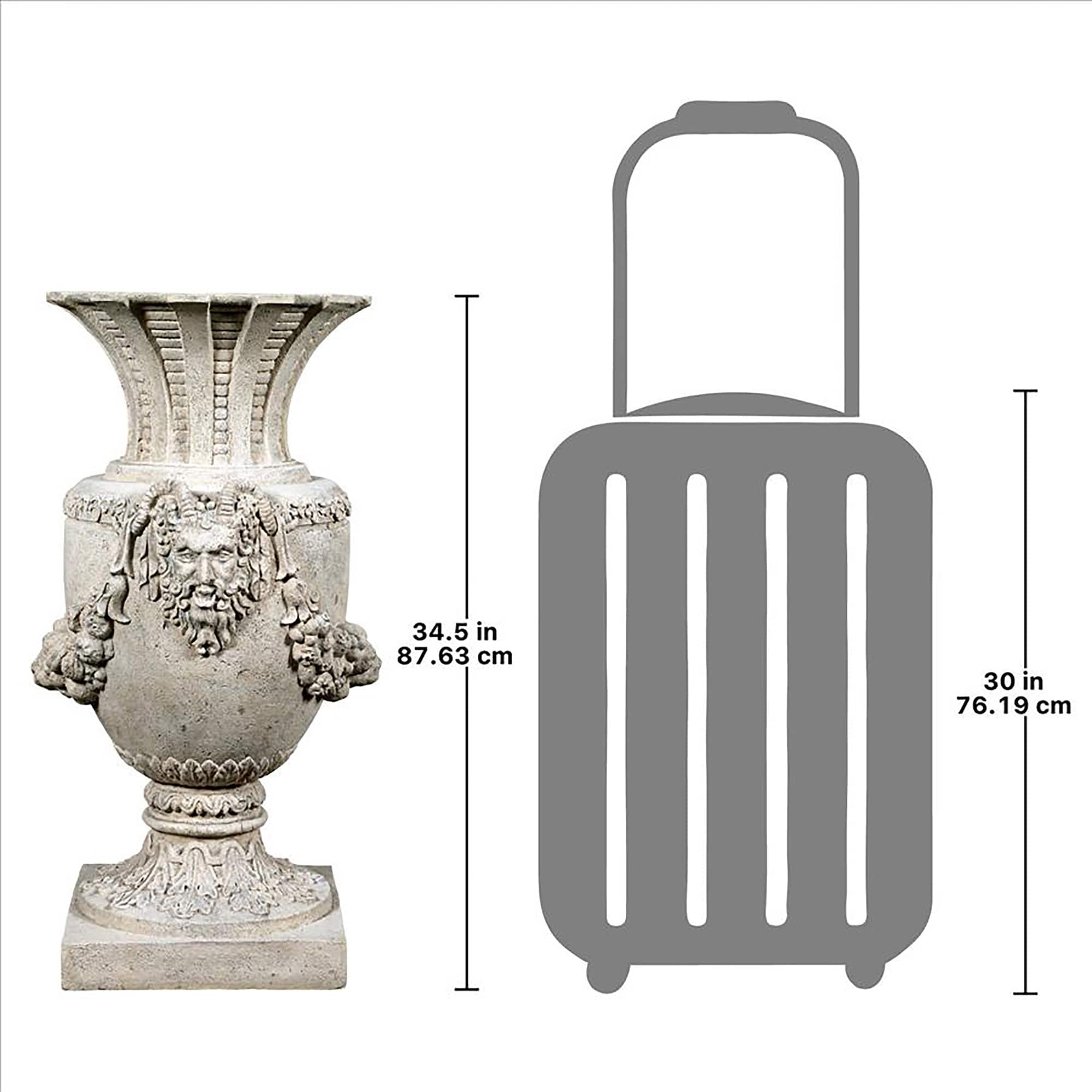 Design Toscano 34.5&#x22; The Greek Pan of Olympus Architectural Garden Urn