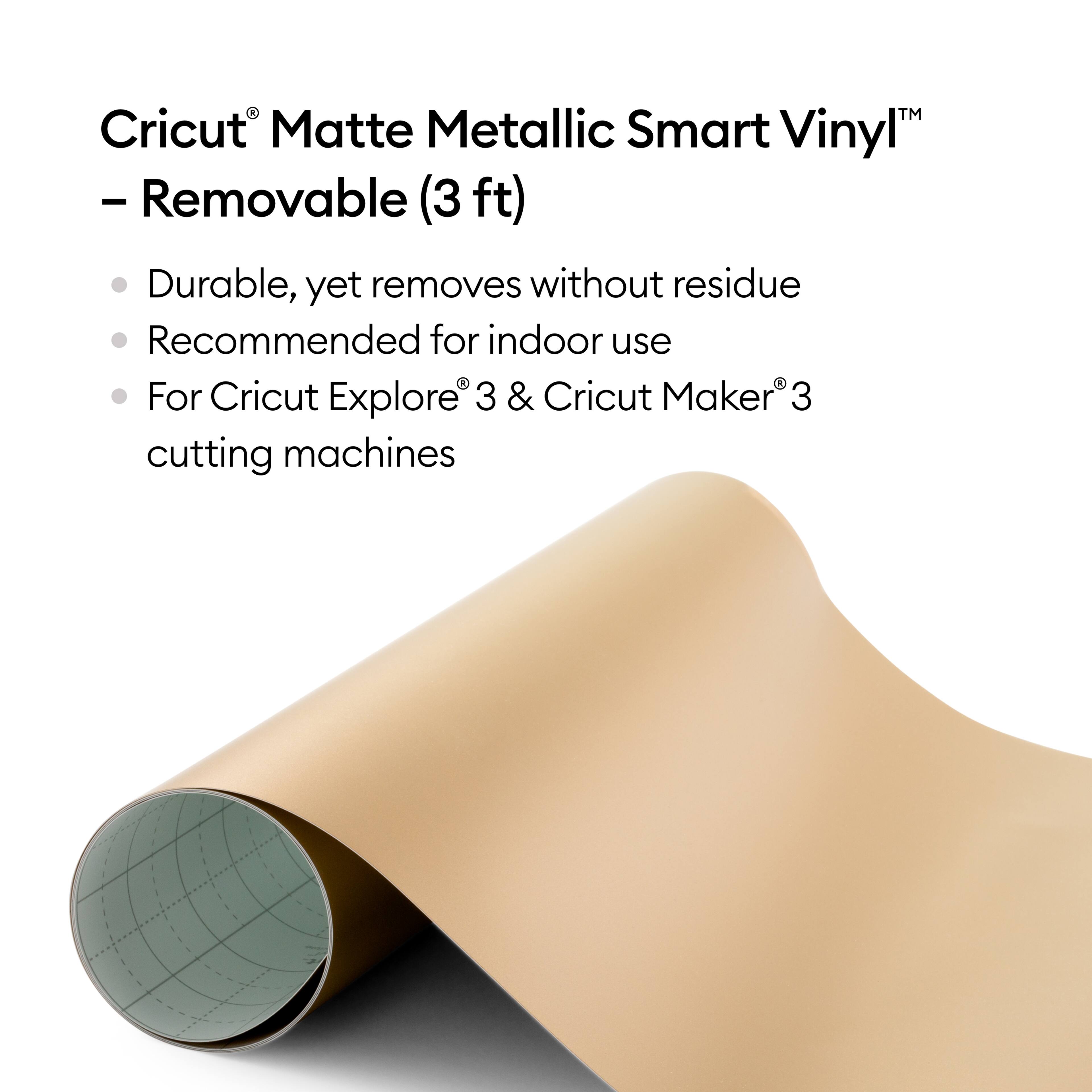 Cricut&#xAE; Removable Matte Metallic Smart Vinyl&#x2122;