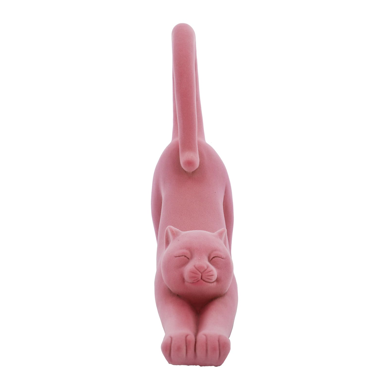 12&#x22; Flocked Stretching Halloween Tabletop Cat by Ashland&#xAE;