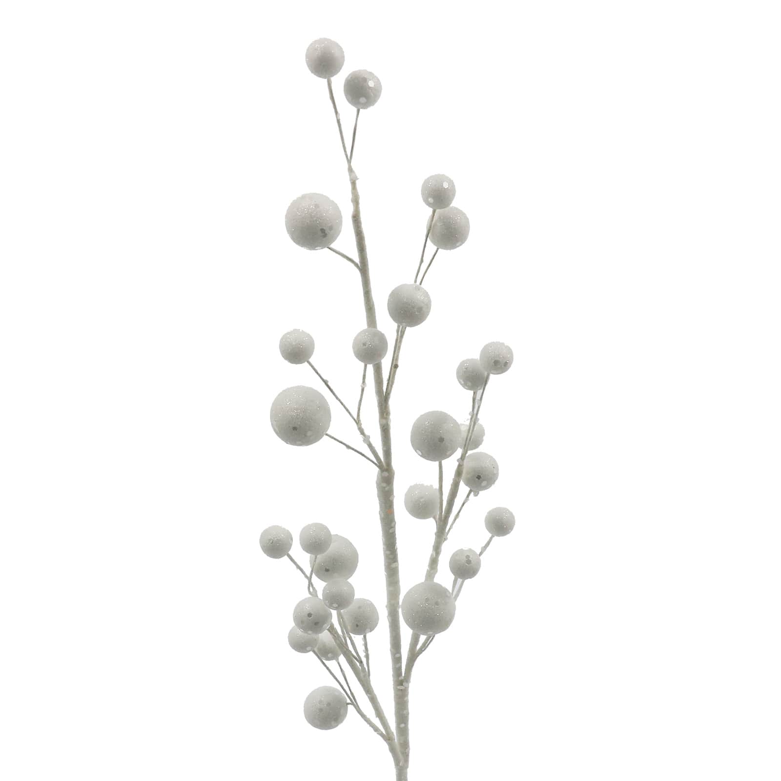 32&#x22; White Glitter Berry Stem by Ashland&#xAE;