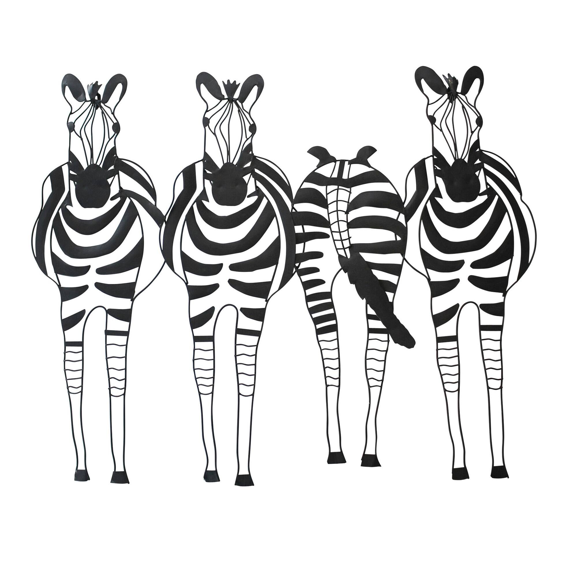 Design Toscano 28&#x22; Static Stripes Sculptural Zebra Wall Frieze