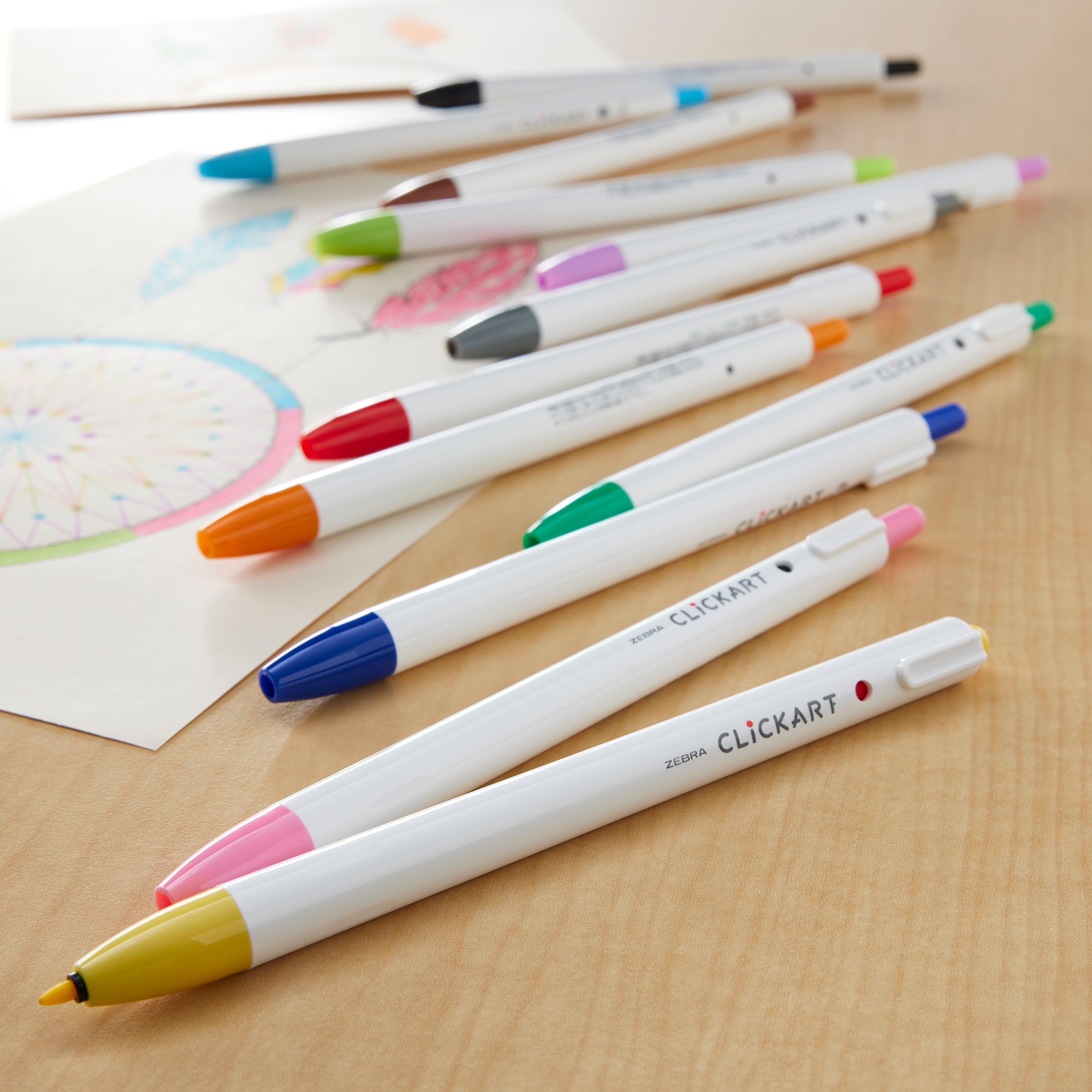 ClickArt Retractable Marker Pen  Marker pen, Pen and paper, Markers