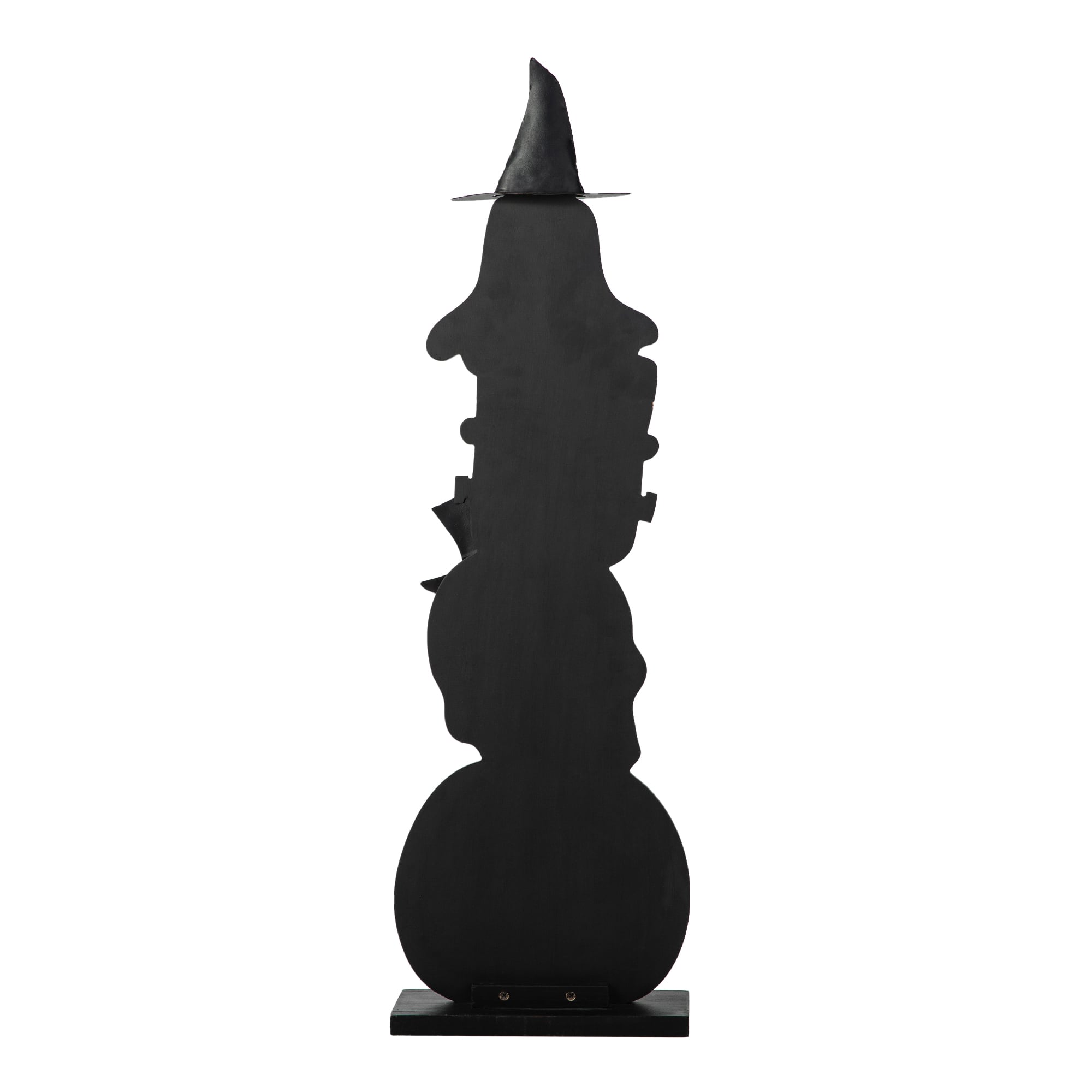 Glitzhome&#xAE; 36&#x22; Halloween Wood Stacked Ghost, Frankenstein, Skull &#x26; Pumpkin Porch D&#xE9;cor