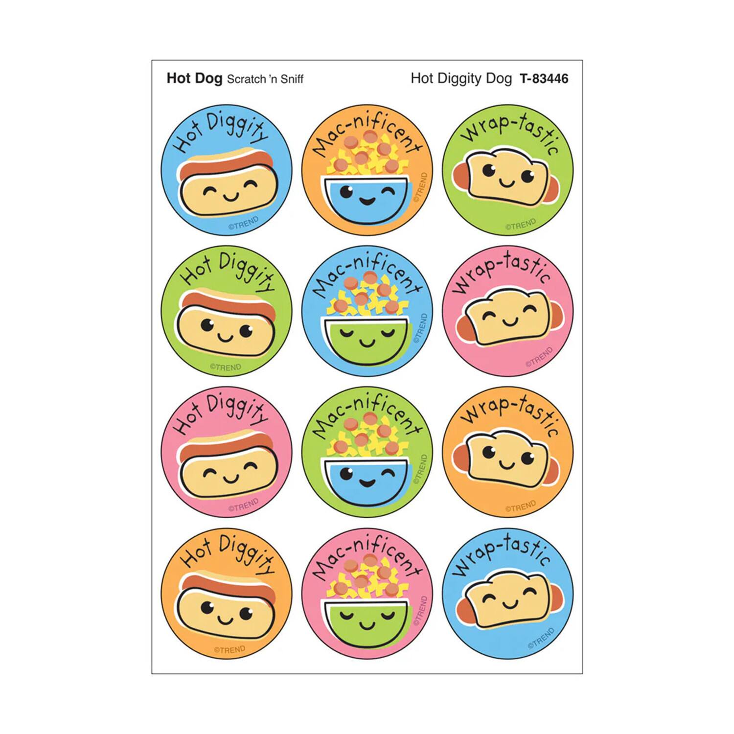 TREND Enterprises&#xAE; Hot Diggity Dog, Hot Dog scent Scratch &#x27;n Sniff Stinky Stickers&#xAE;, 48 Per Pack, 6 Packs
