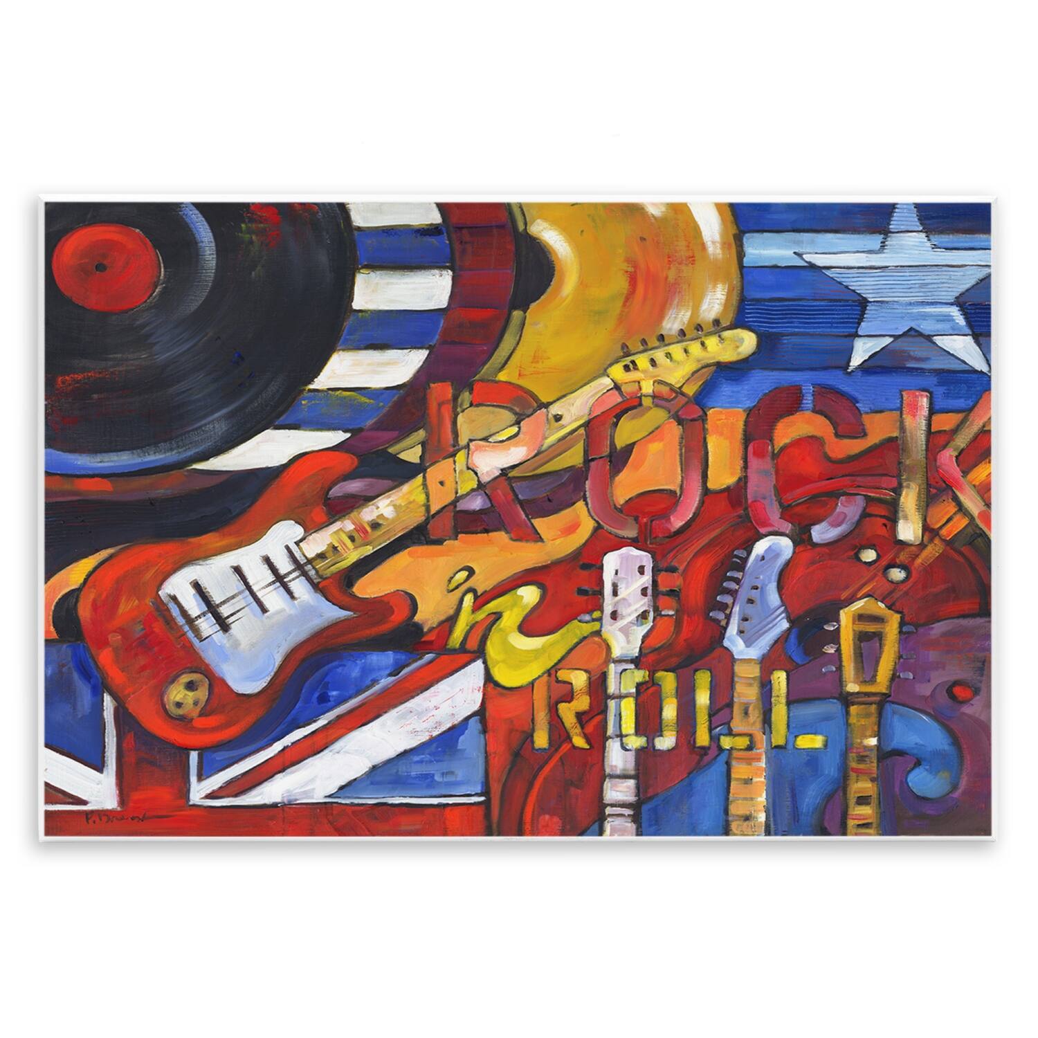 Stupell Industries Rock 'n Roll Music Tribute Wall Plaque Art