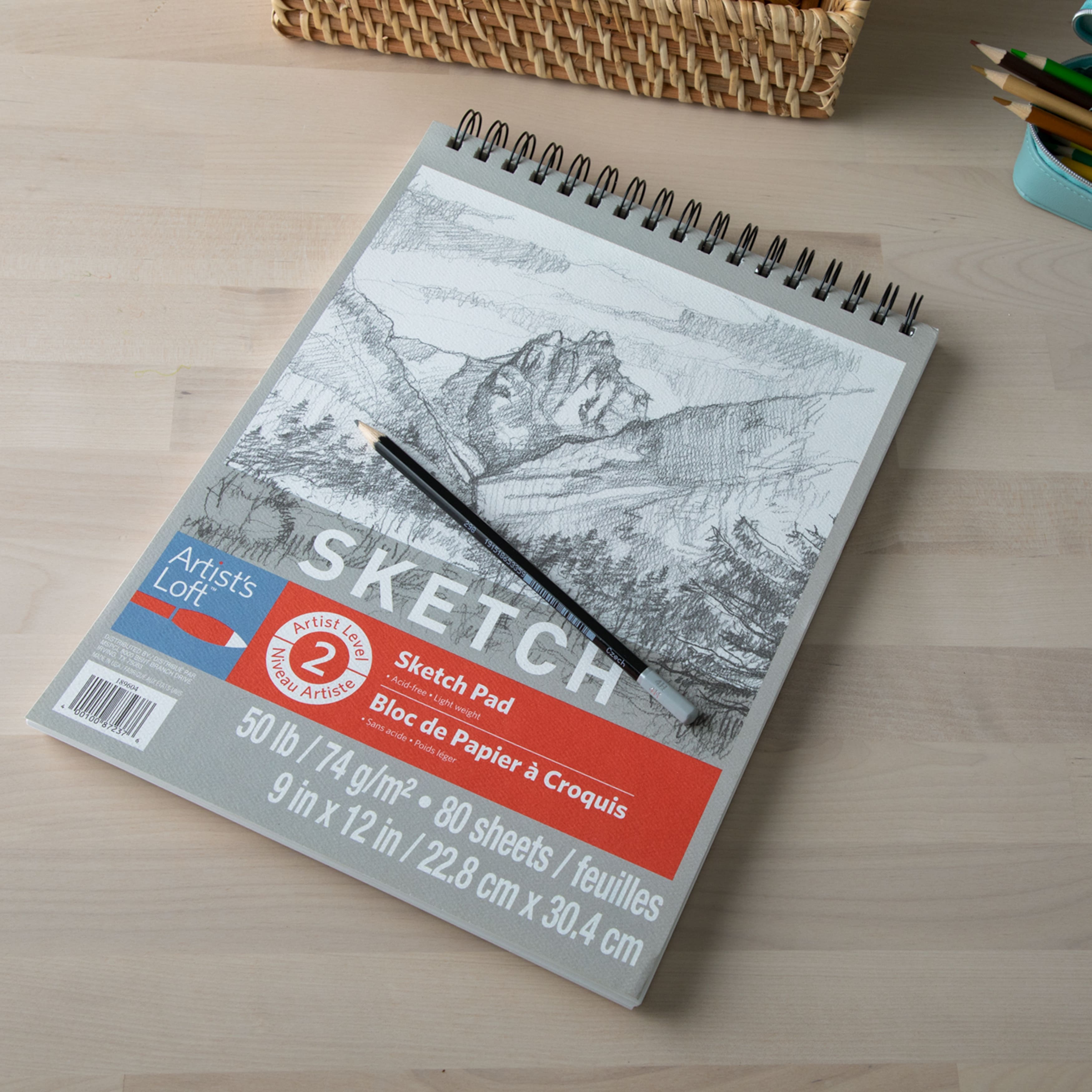 Art-n-Fly Sketch Pad  100 Sheets 9 X 12 Inch Smooth Surface