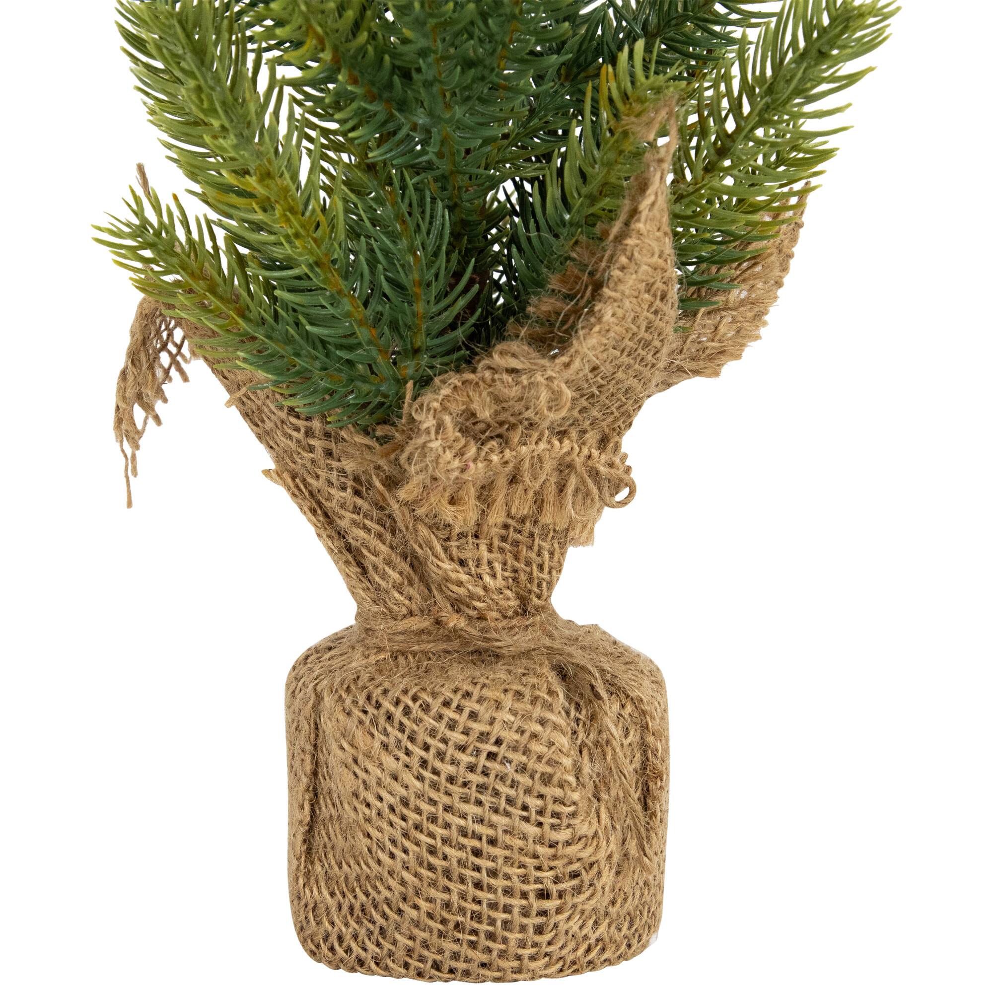 10.5&#x22;, 15&#x22;, &#x26; 18&#x22; Unlit Pine Artificial Christmas Tree with Burlap Base Set